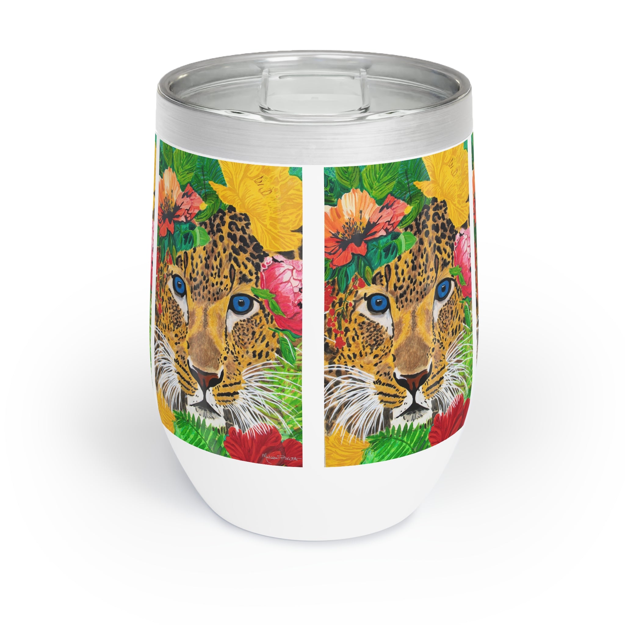 Jaguar & Flowers | Chill Wine Tumbler