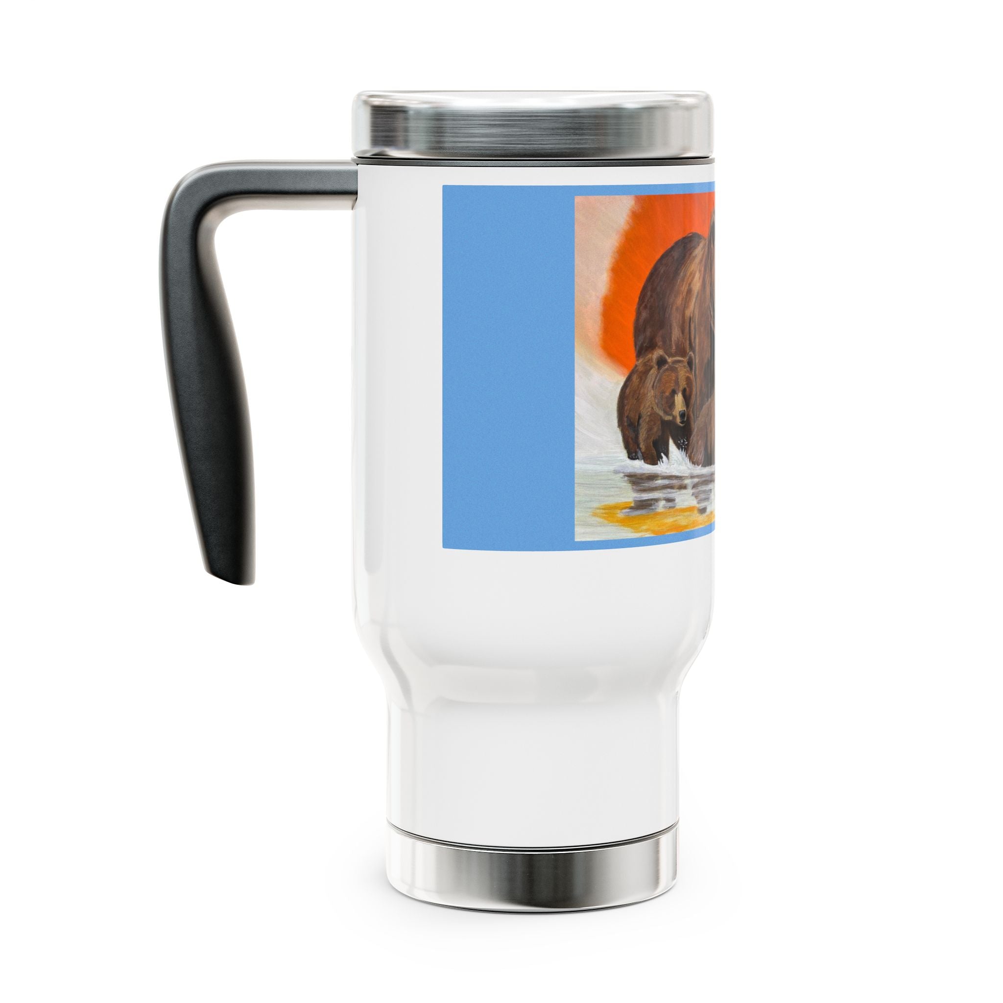 Mother Bear | Stainless Steel Travel Mug with Handle, 14oz