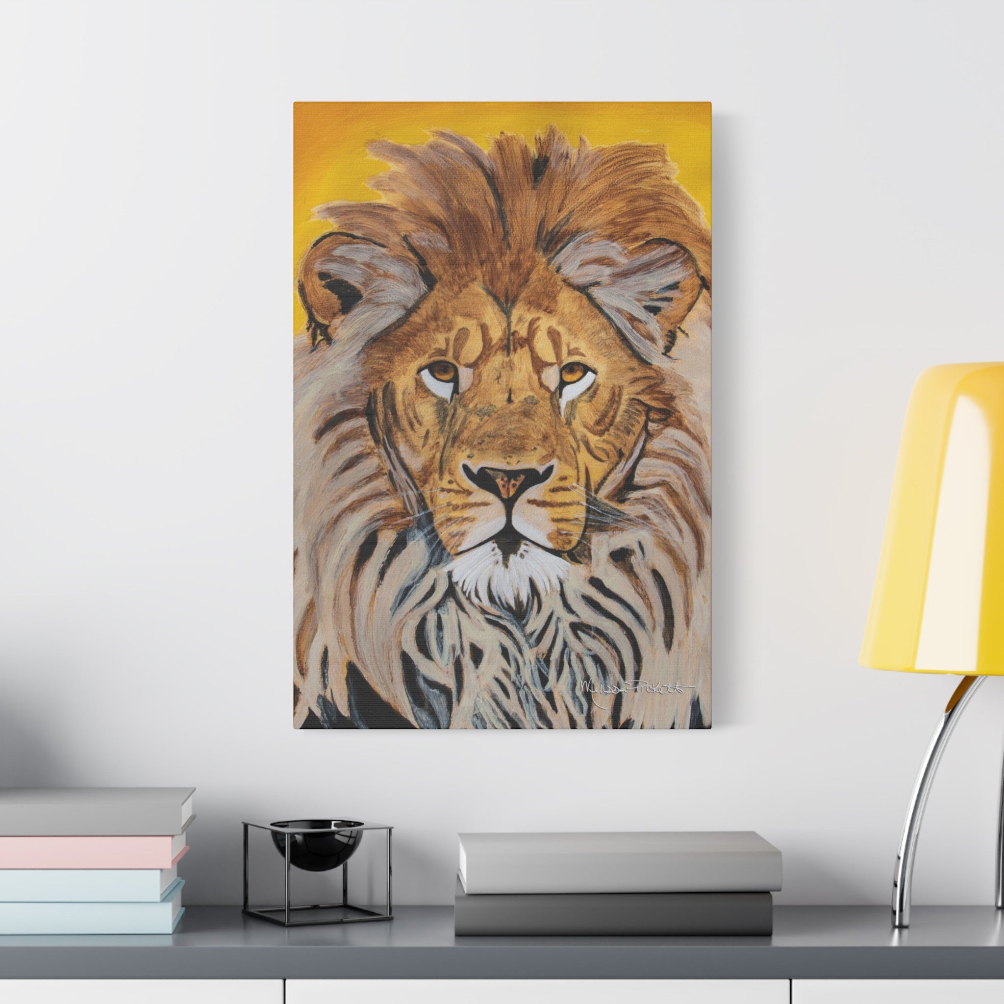 Lion | Satin Canvas, Stretched