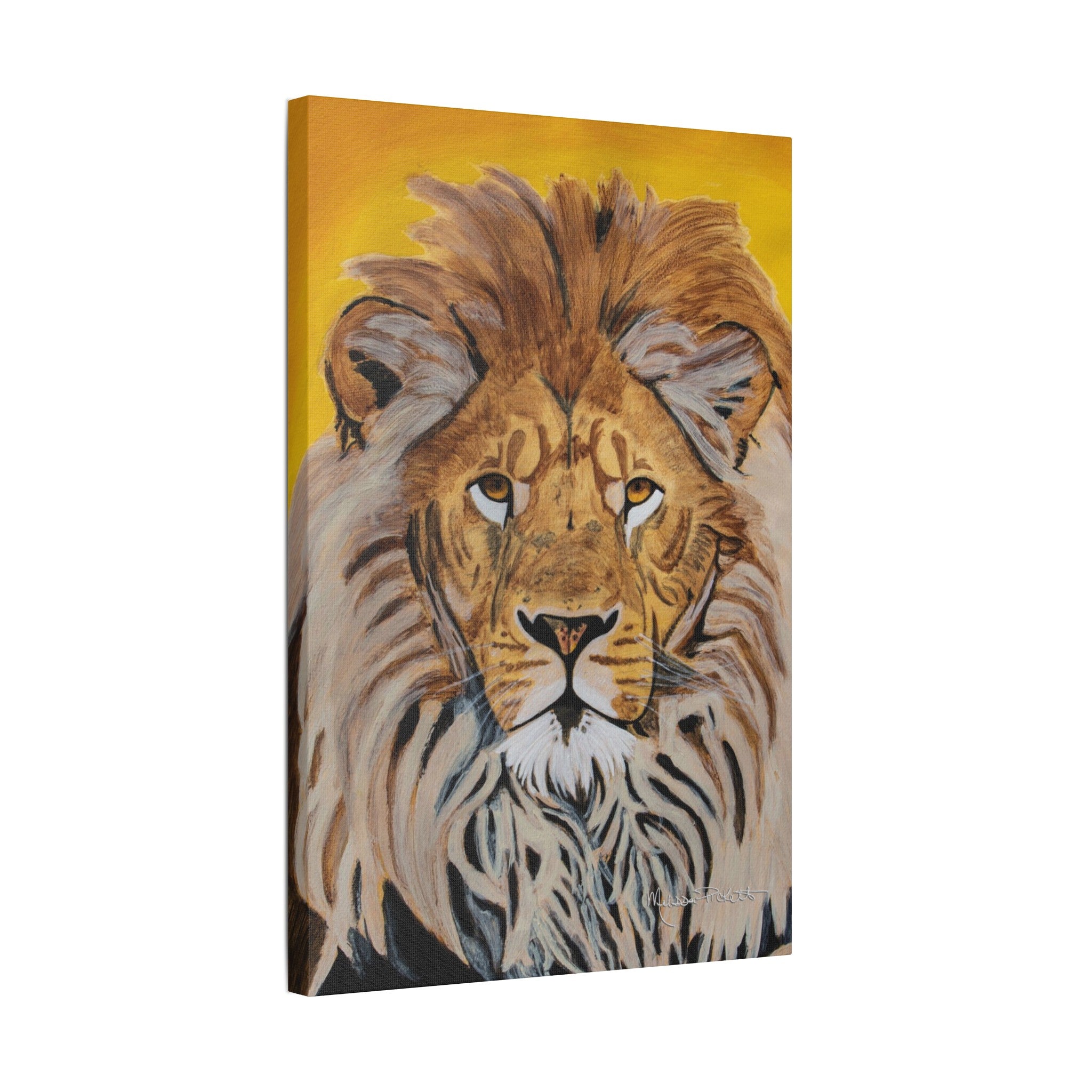 Lion | Satin Canvas, Stretched