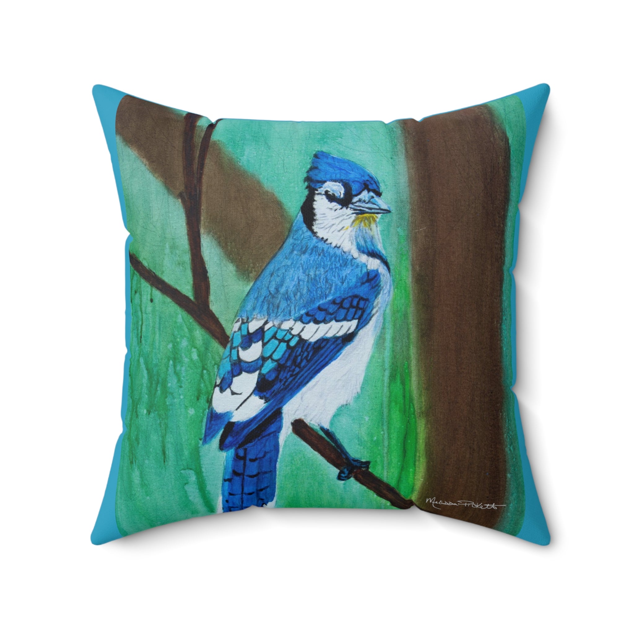 Bluejay | Spun Polyester Square Pillow