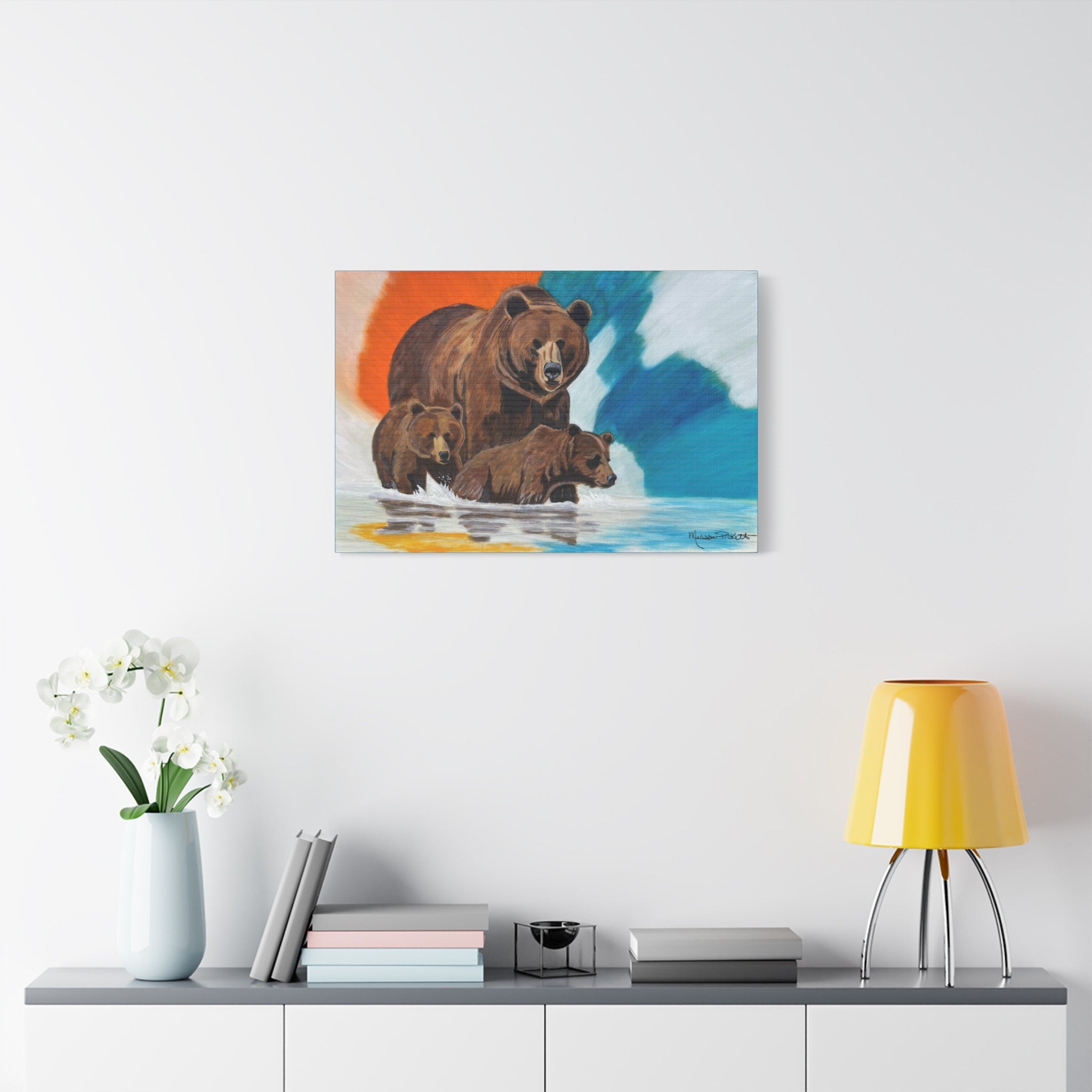 Mother Bear | Satin Canvas, Stretched