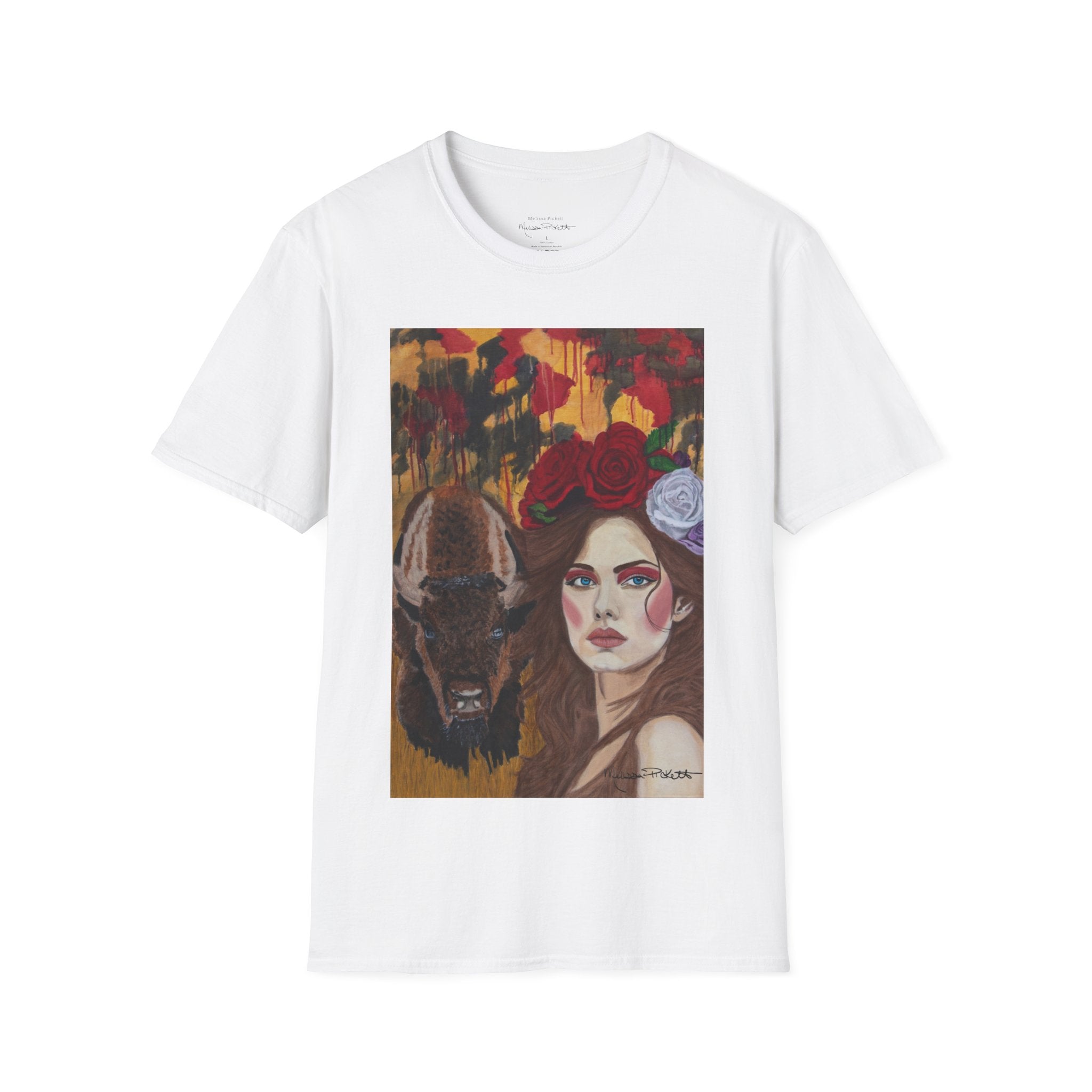 Woman & Bison | Unisex Softstyle T-Shirt