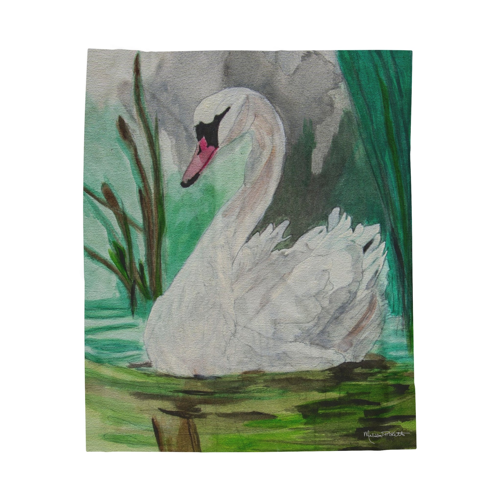 Swan | Velveteen Plush Blanket