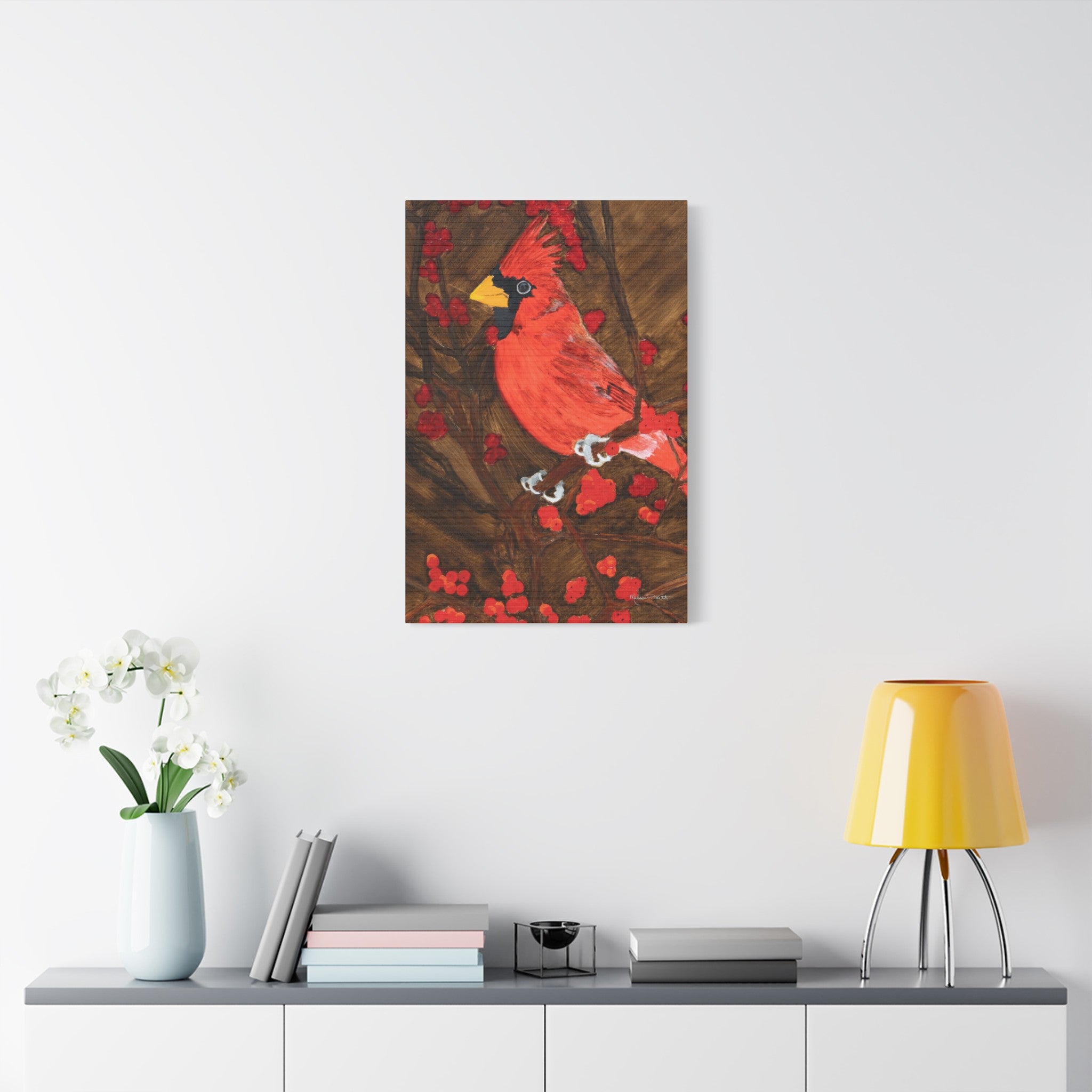 Cardinal | Satin Canvas, Stretched