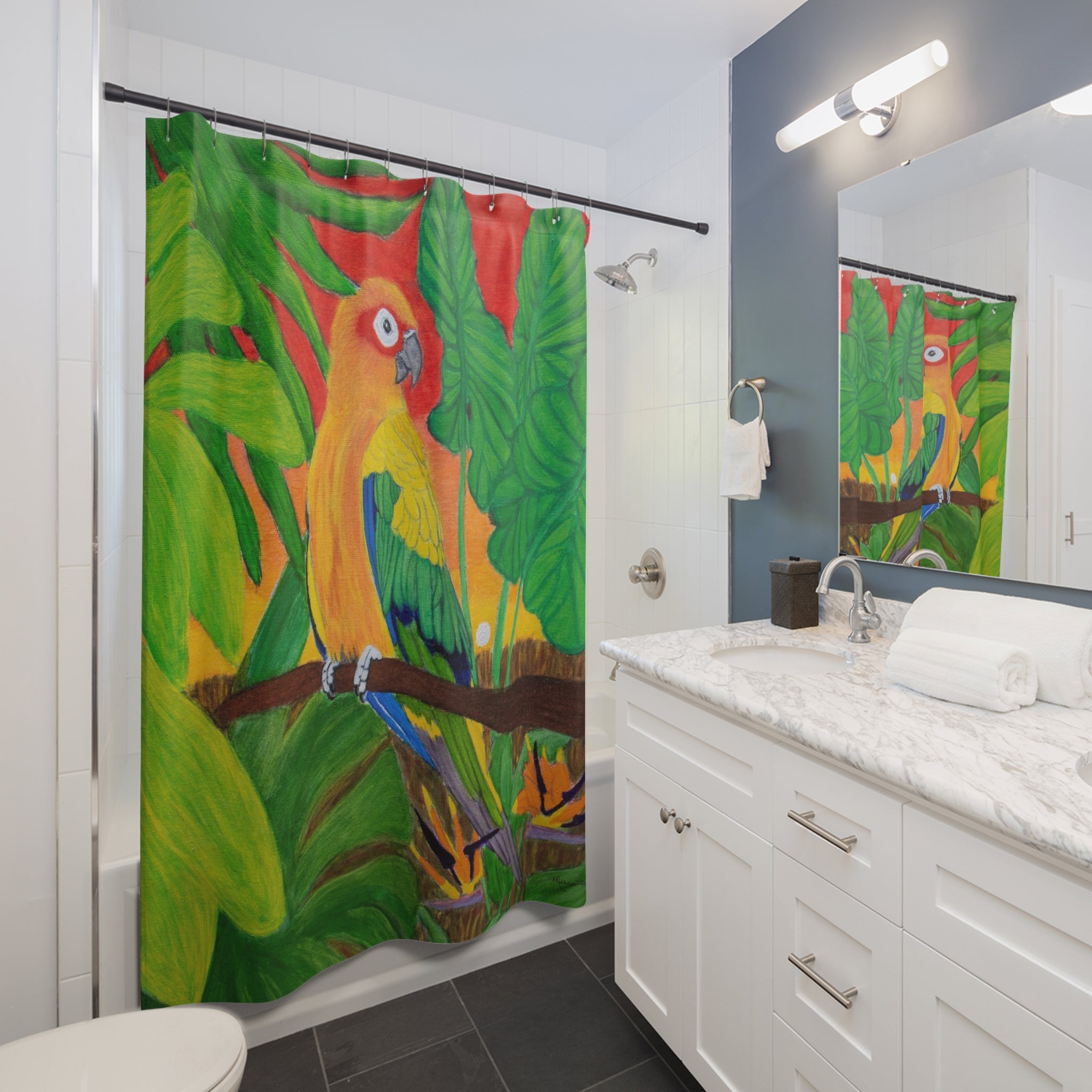 Sun Conure | Shower Curtains