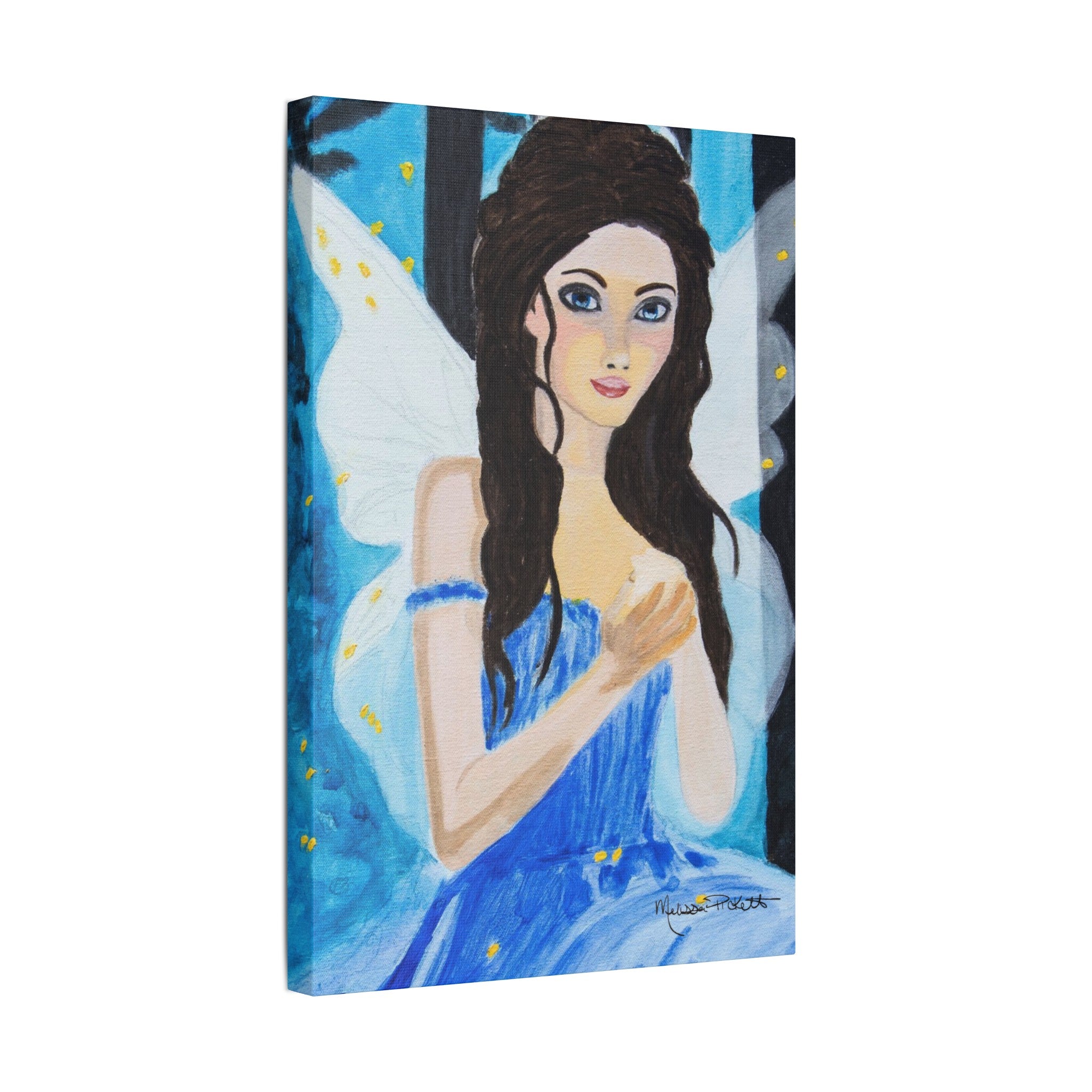 Fairy in Moonlit Woods | Satin Canvas, Stretched