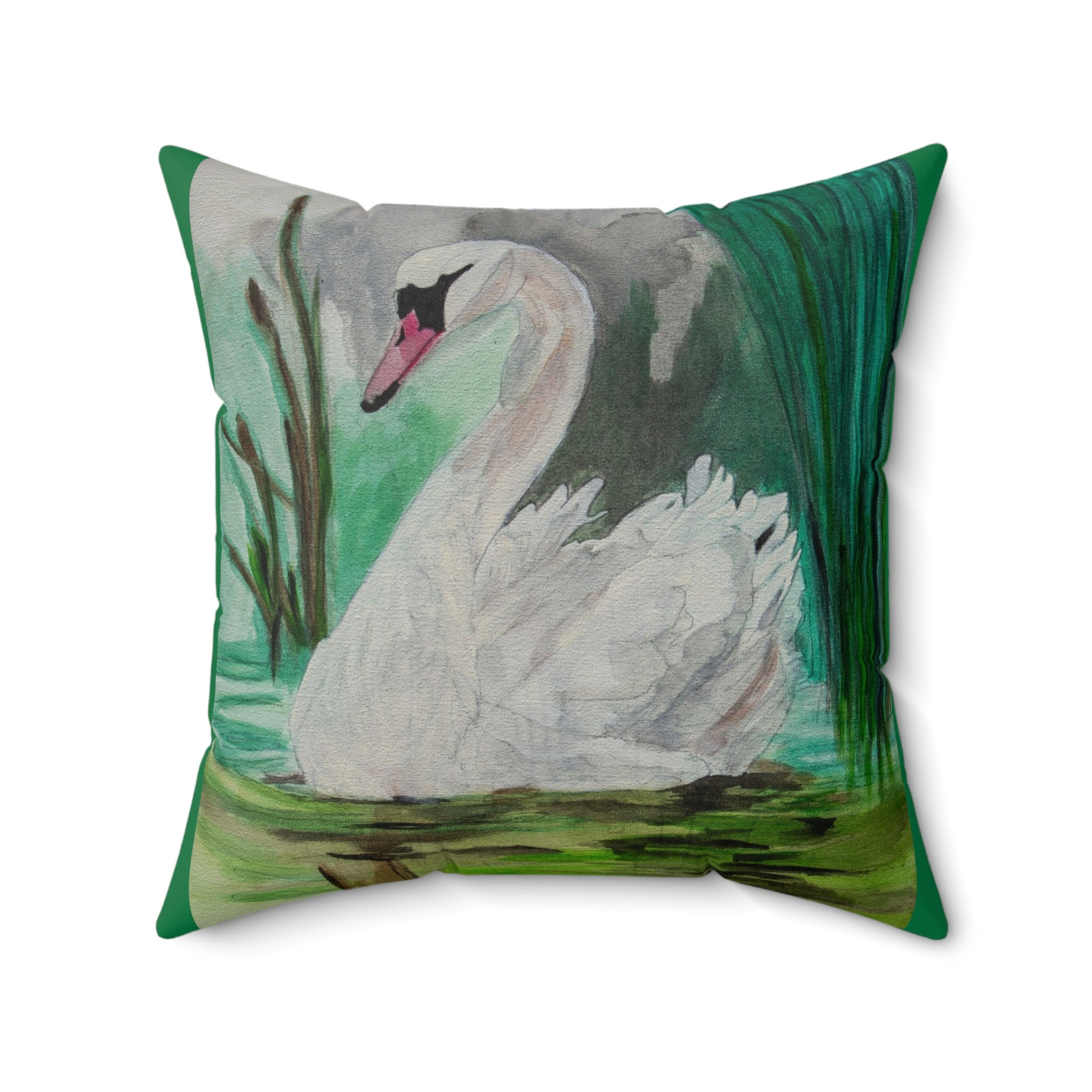 Swan | Spun Polyester Square Pillow