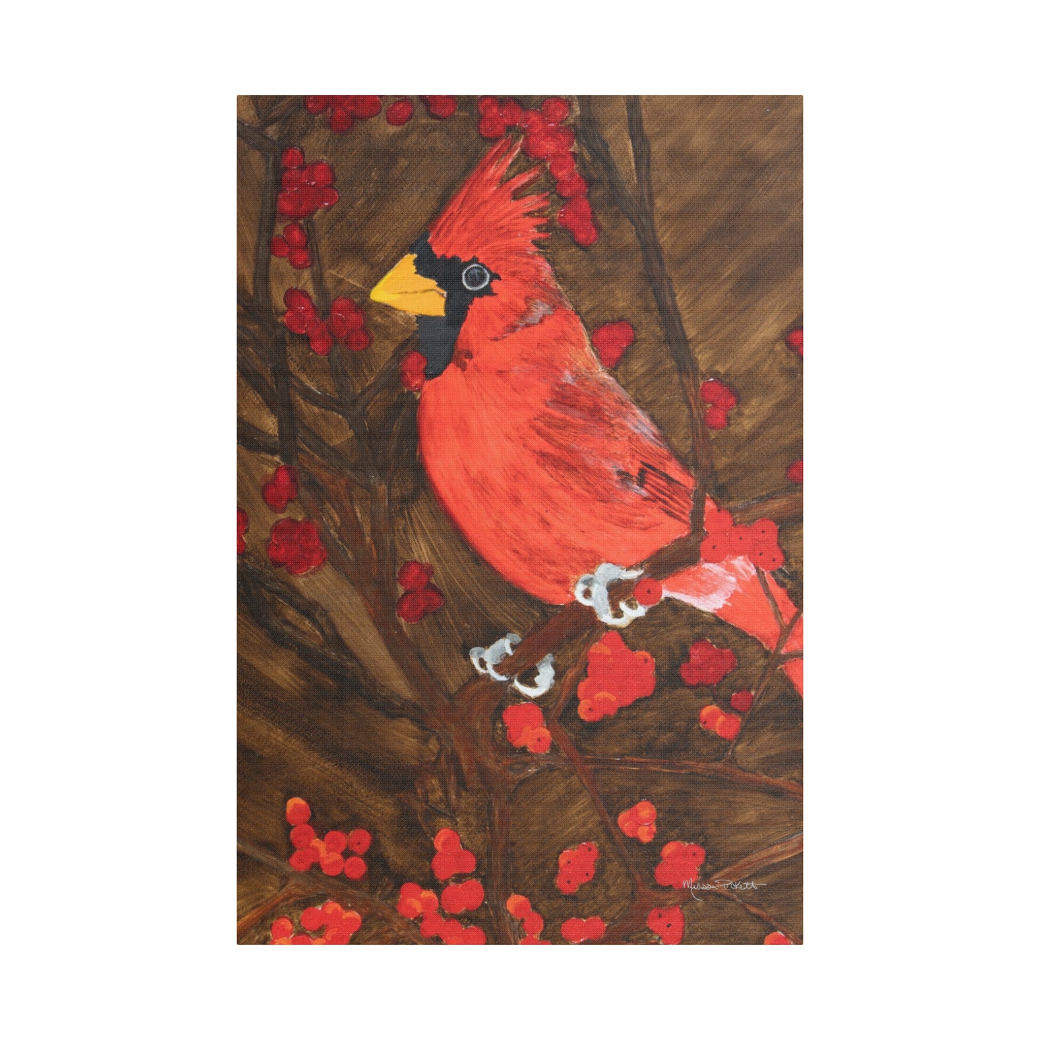 Cardinal | Satin Canvas, Stretched