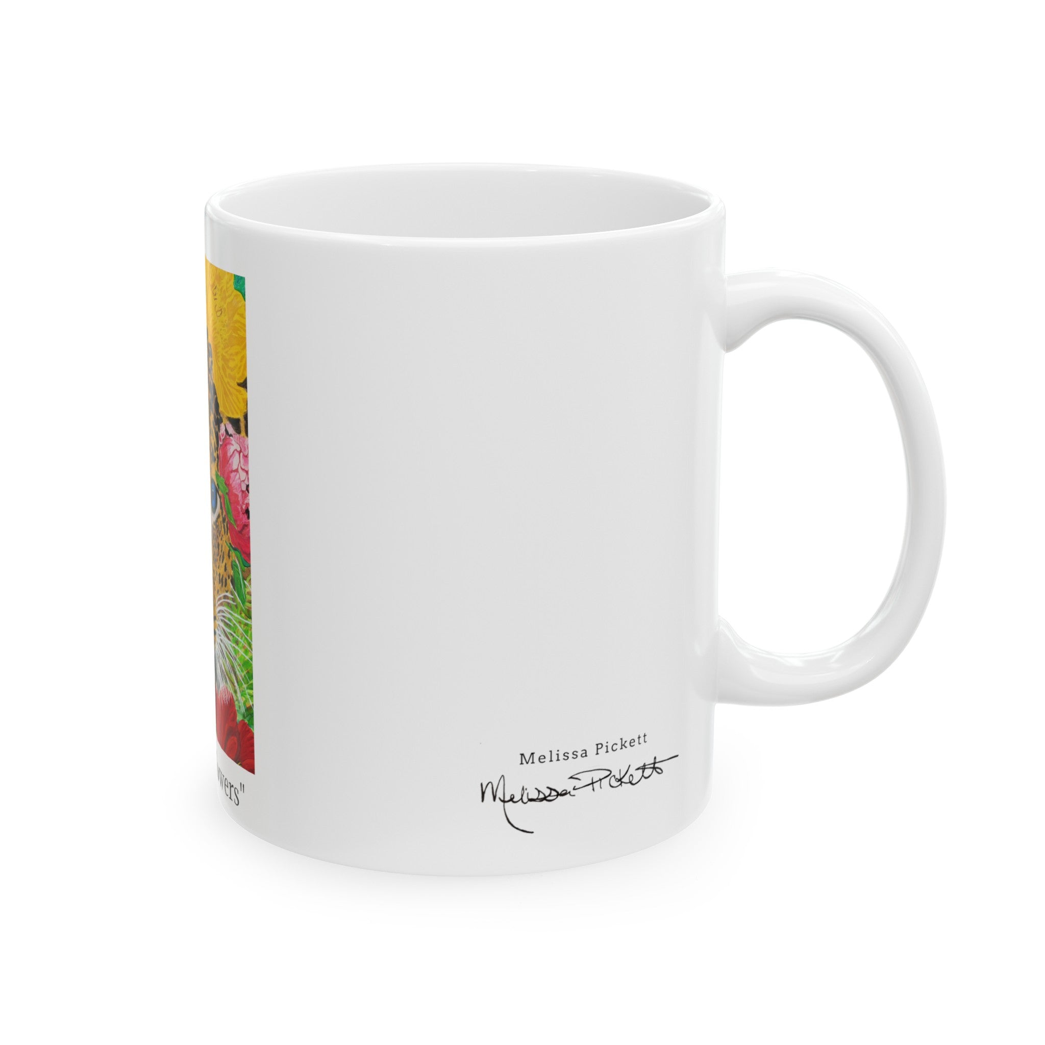 Jaguar & Flowers | Ceramic Mug, (11oz, 15oz)