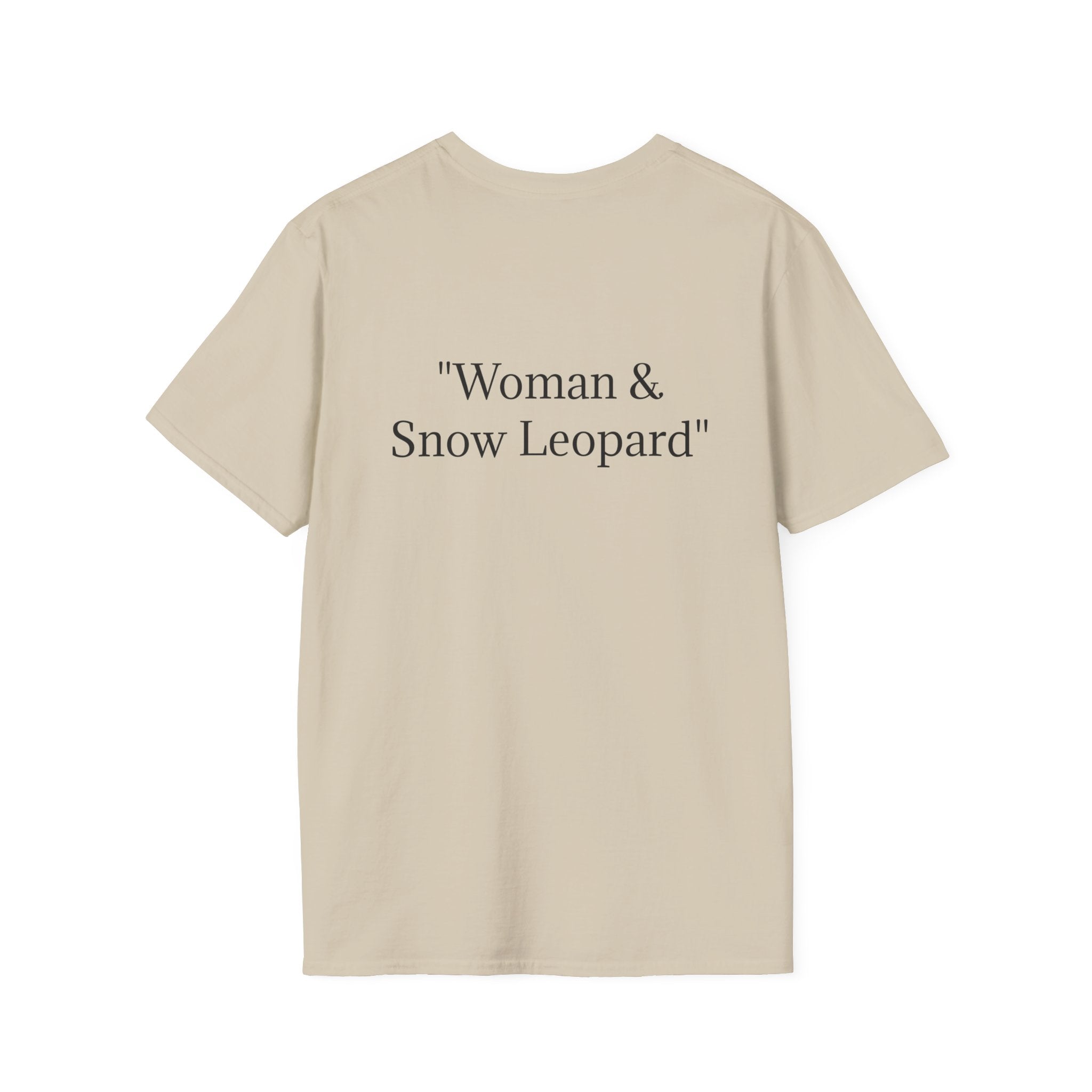 Woman & Snow Leopard | Unisex Softstyle T-Shirt