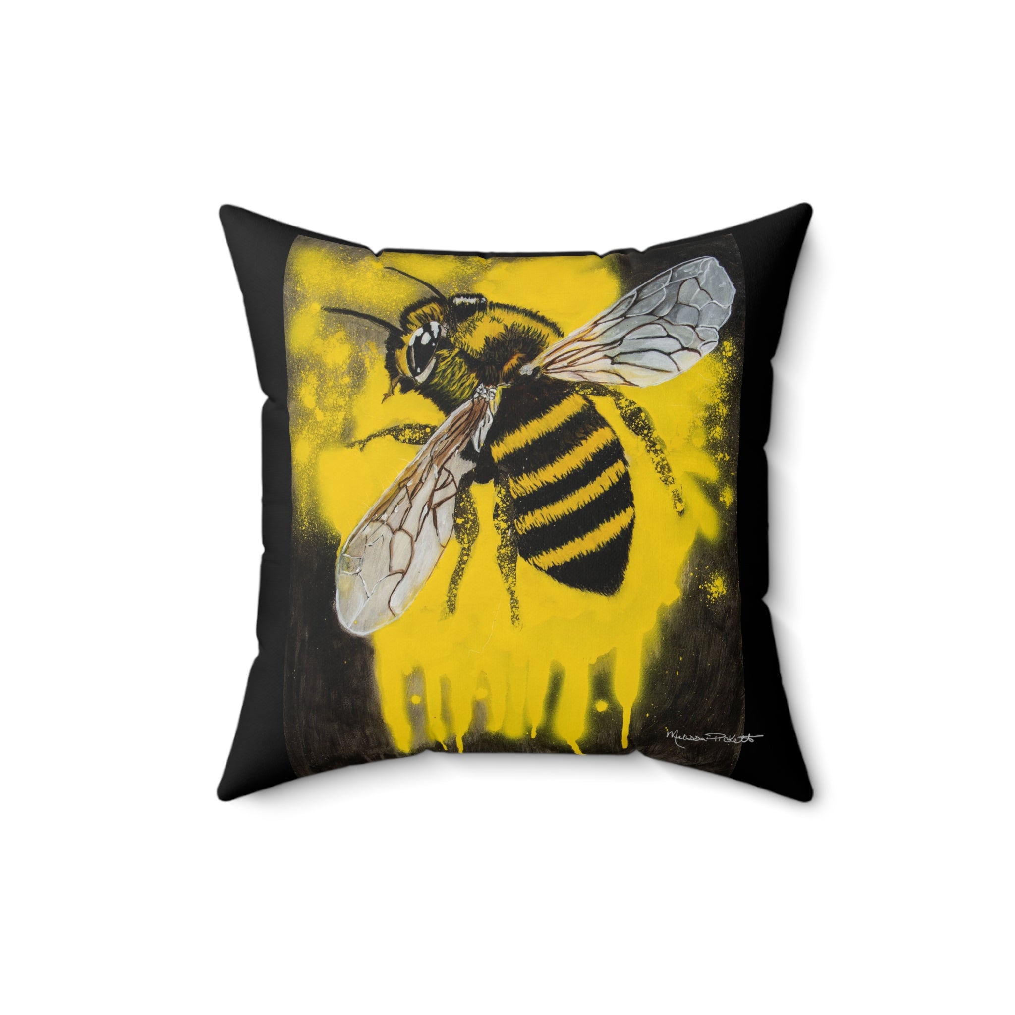 Bee on Pollen | Spun Polyester Square Pillow