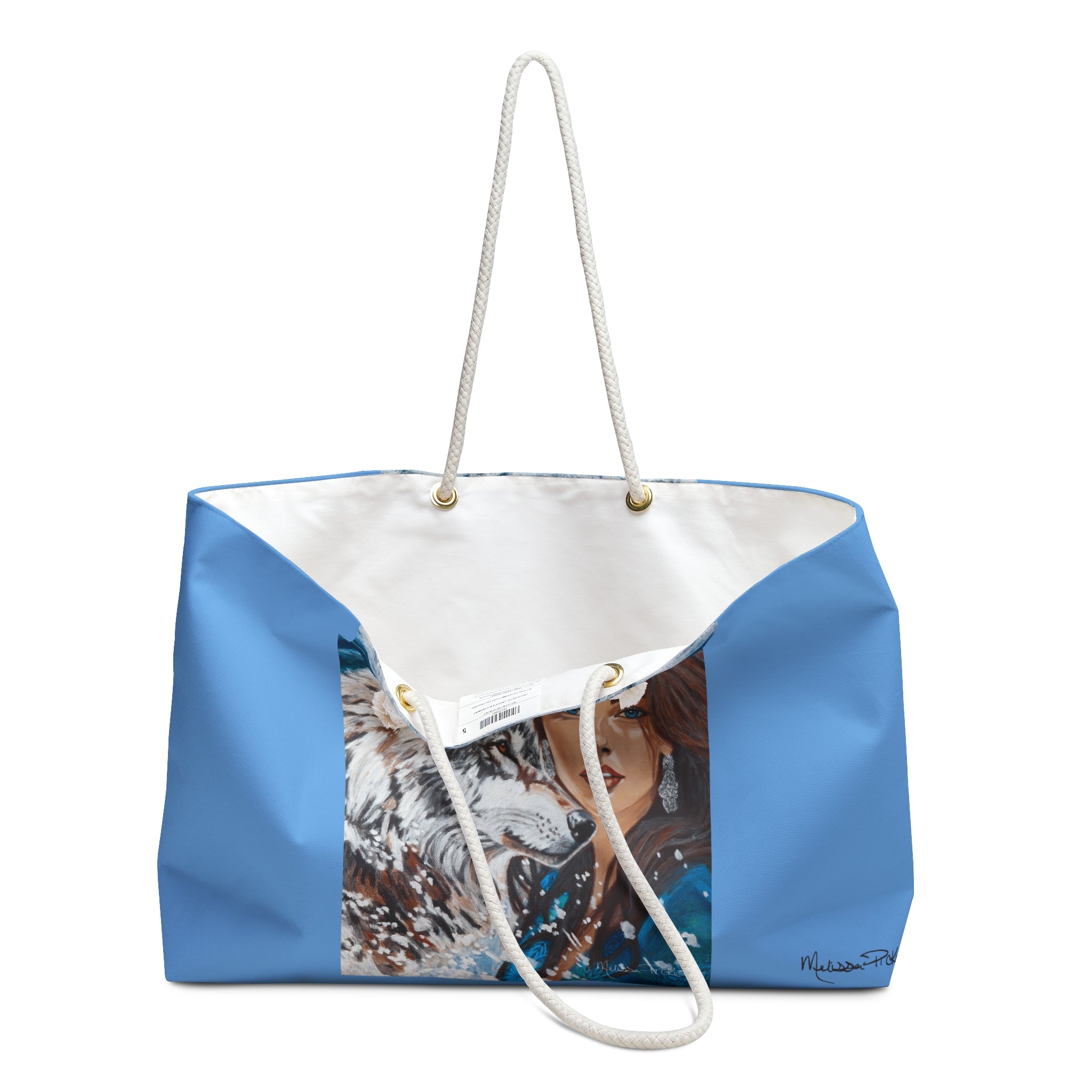 Moonlit Woman & Wolf | Weekender Bag