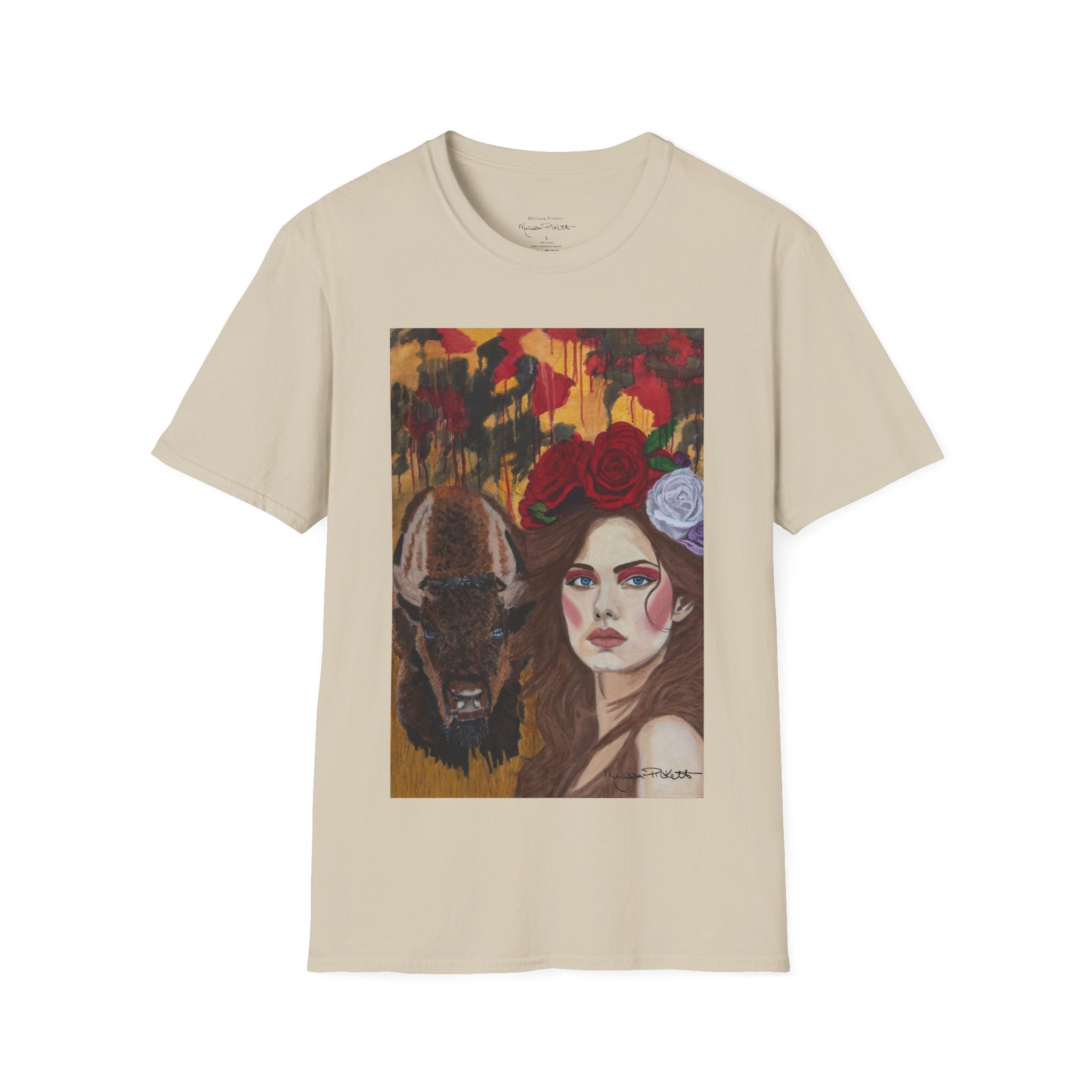 Woman & Bison | Unisex Softstyle T-Shirt