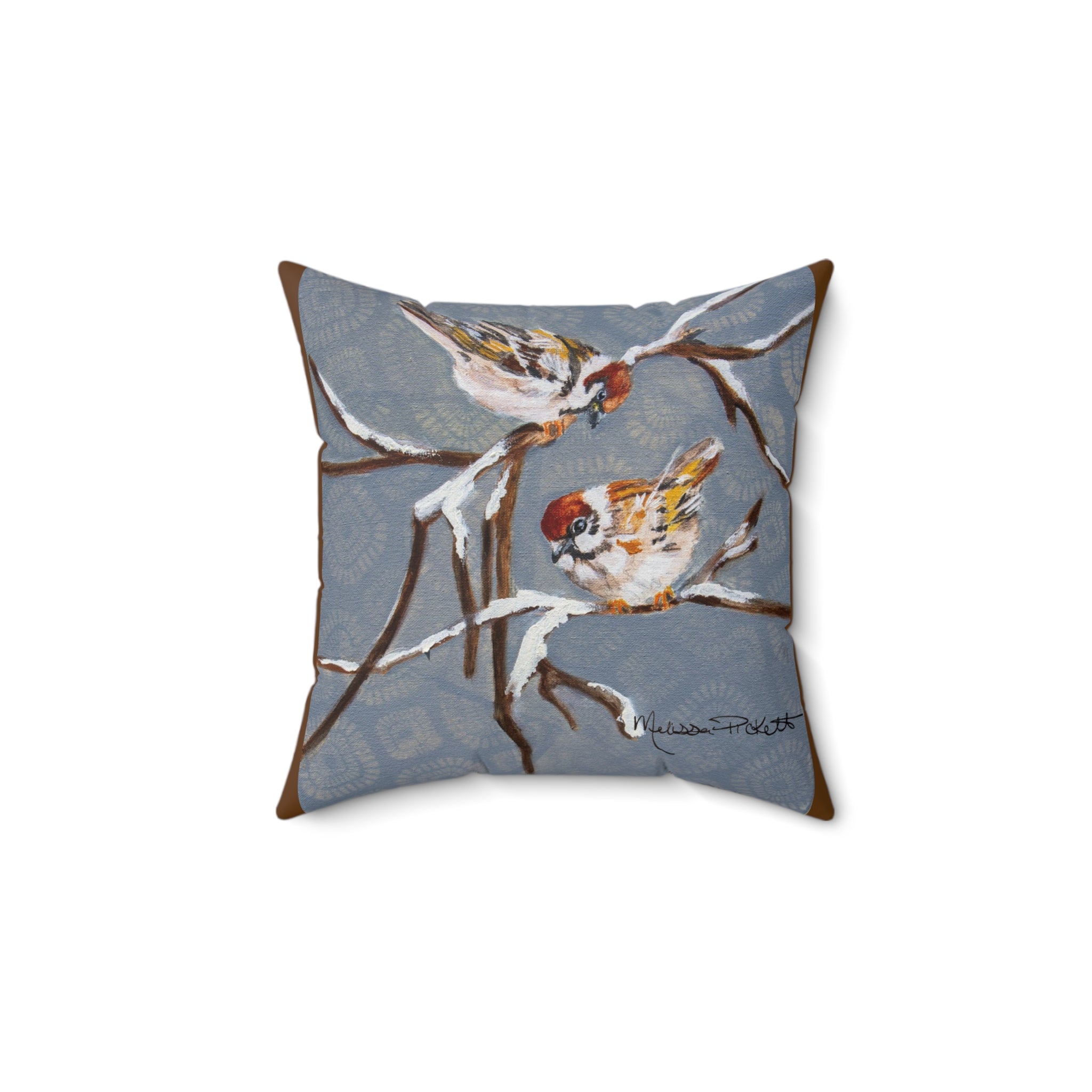 Two Birds | Spun Polyester Square Pillow