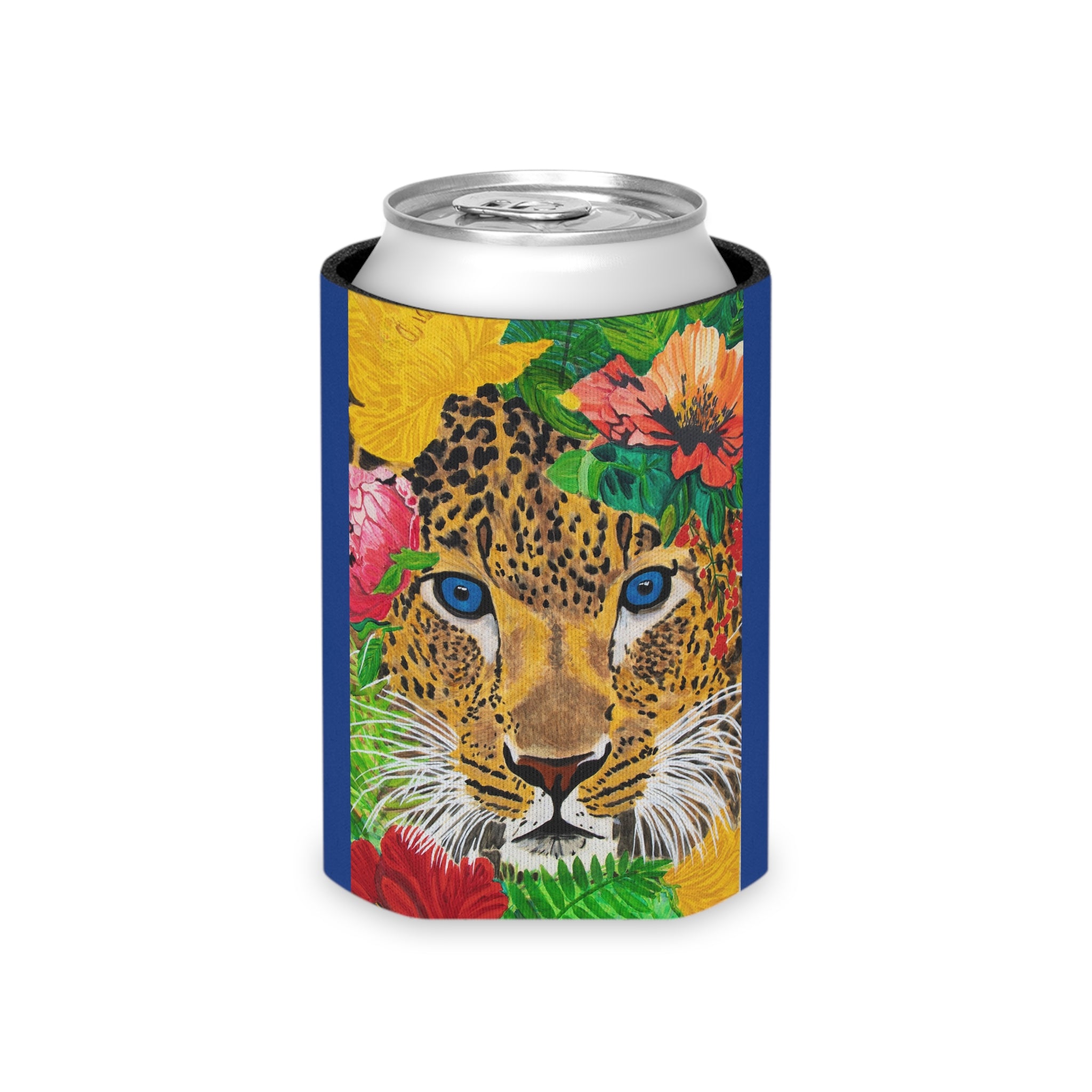 Jaguar & Flowers | Can Cooler