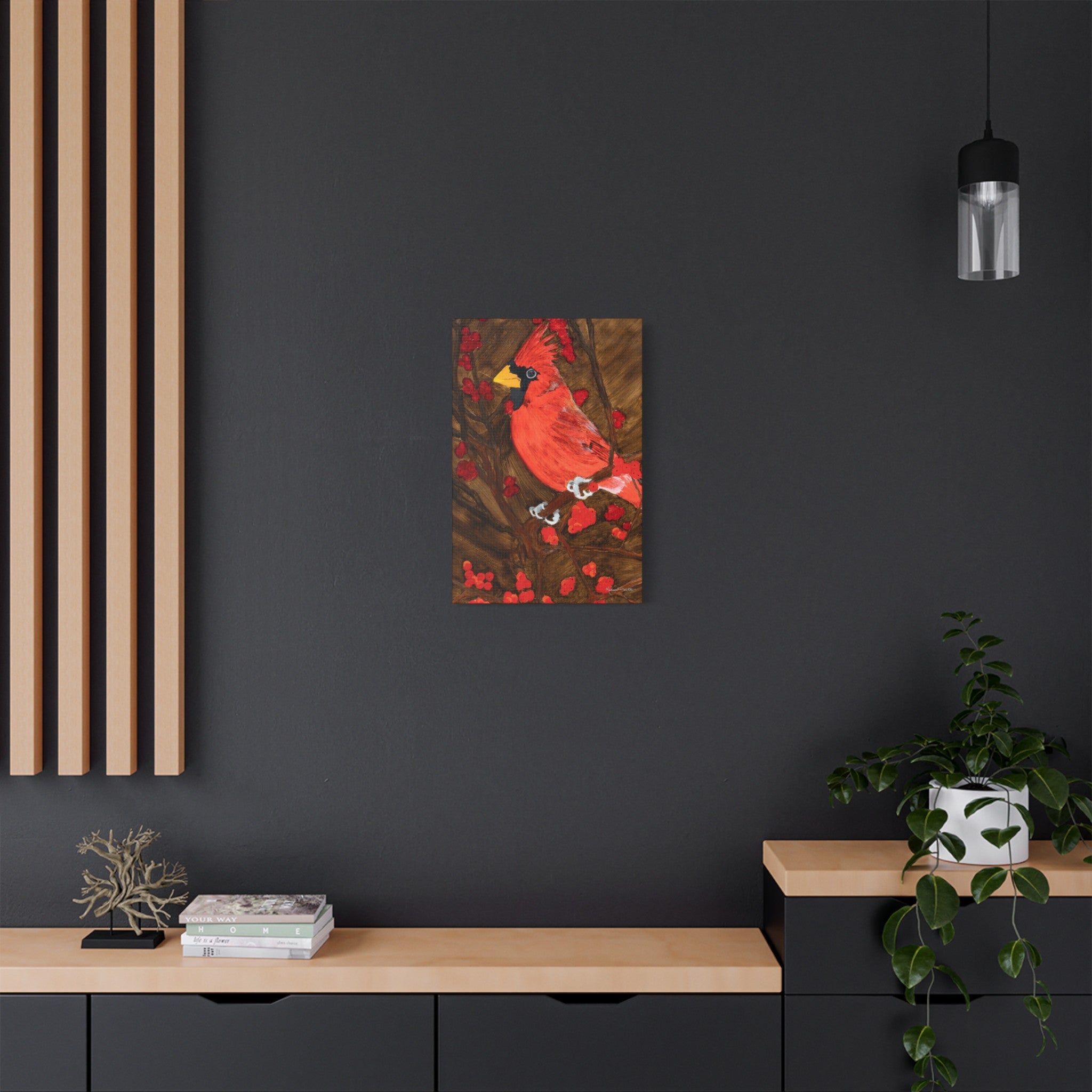 Cardinal | Satin Canvas, Stretched