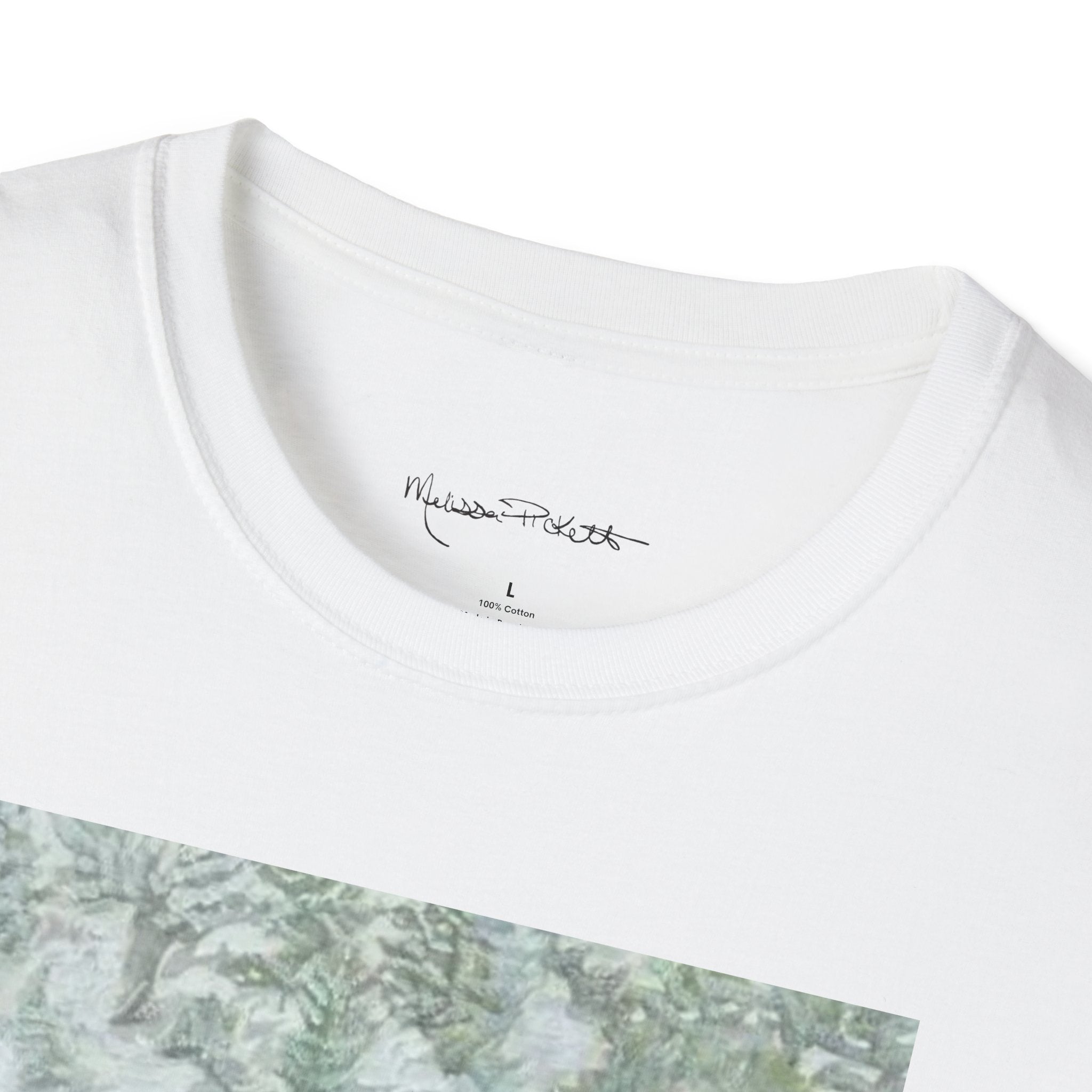 Woman & Snow Leopard | Unisex Softstyle T-Shirt