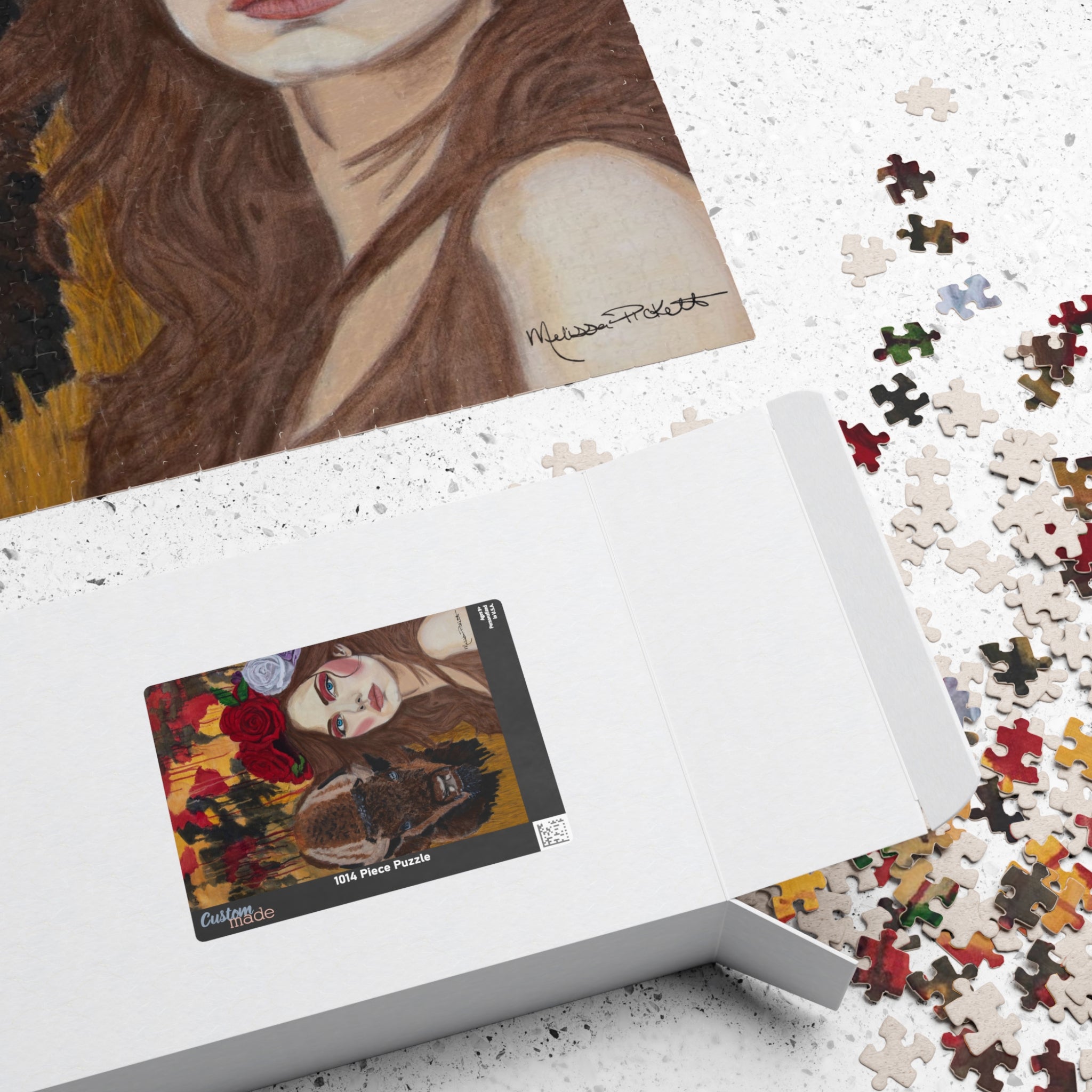 Woman & Bison | Puzzle (110, 252, 520, 1014-piece)