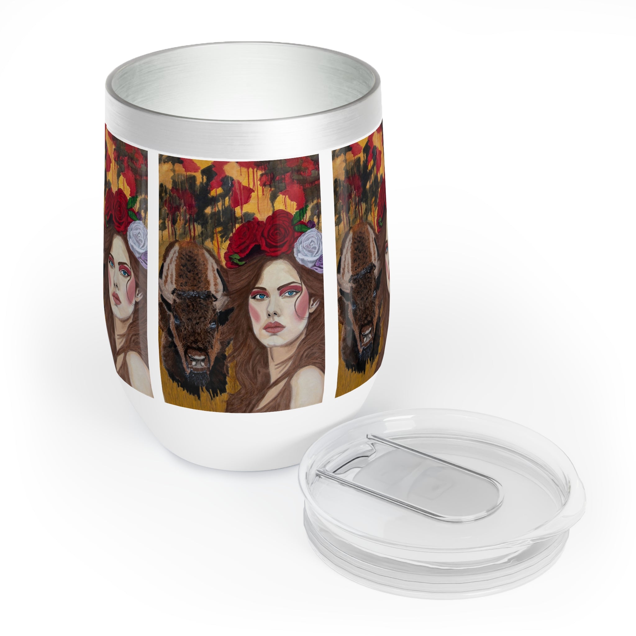 Woman & Bison | Chill Wine Tumbler