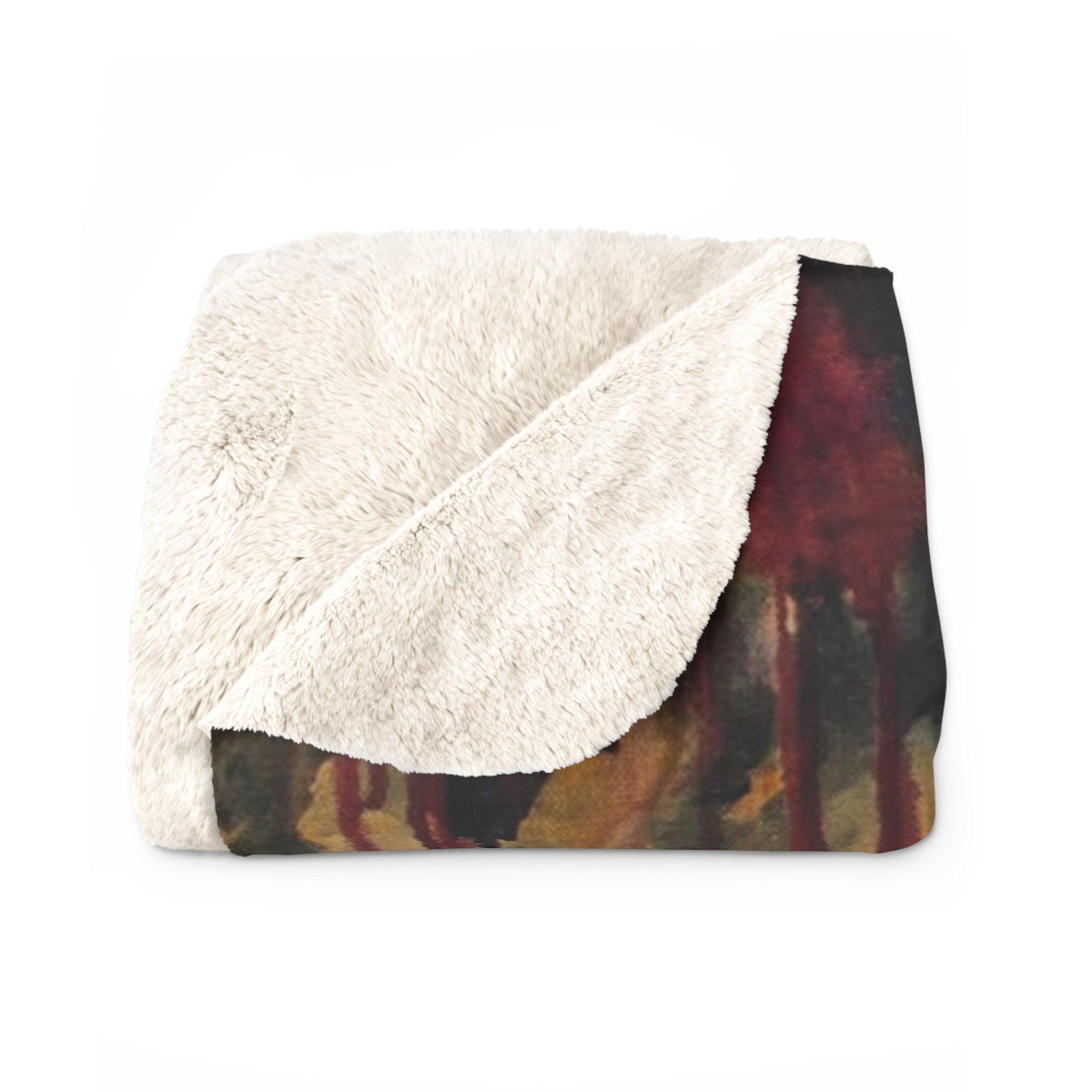 Woman & Bison | Sherpa Fleece Blanket