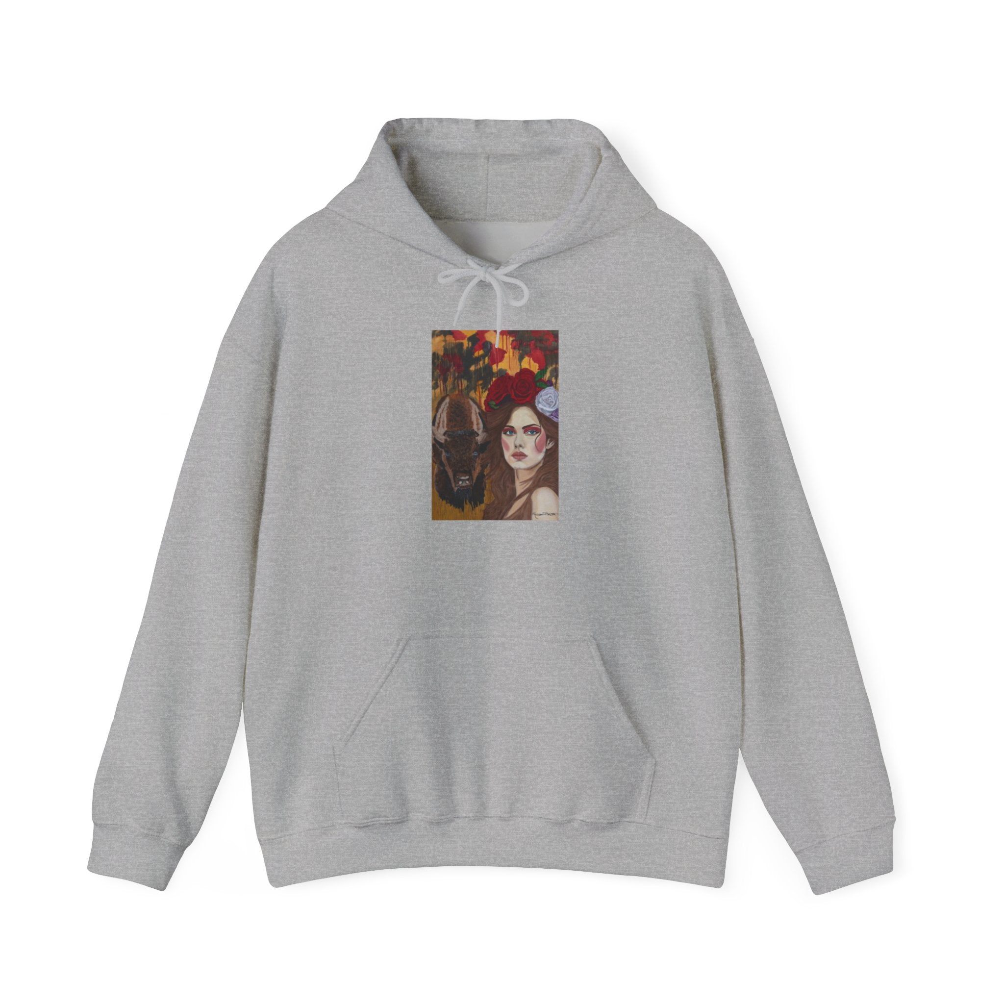 Woman & Bison | Unisex Heavy Blend™ Hooded Sweatshirt