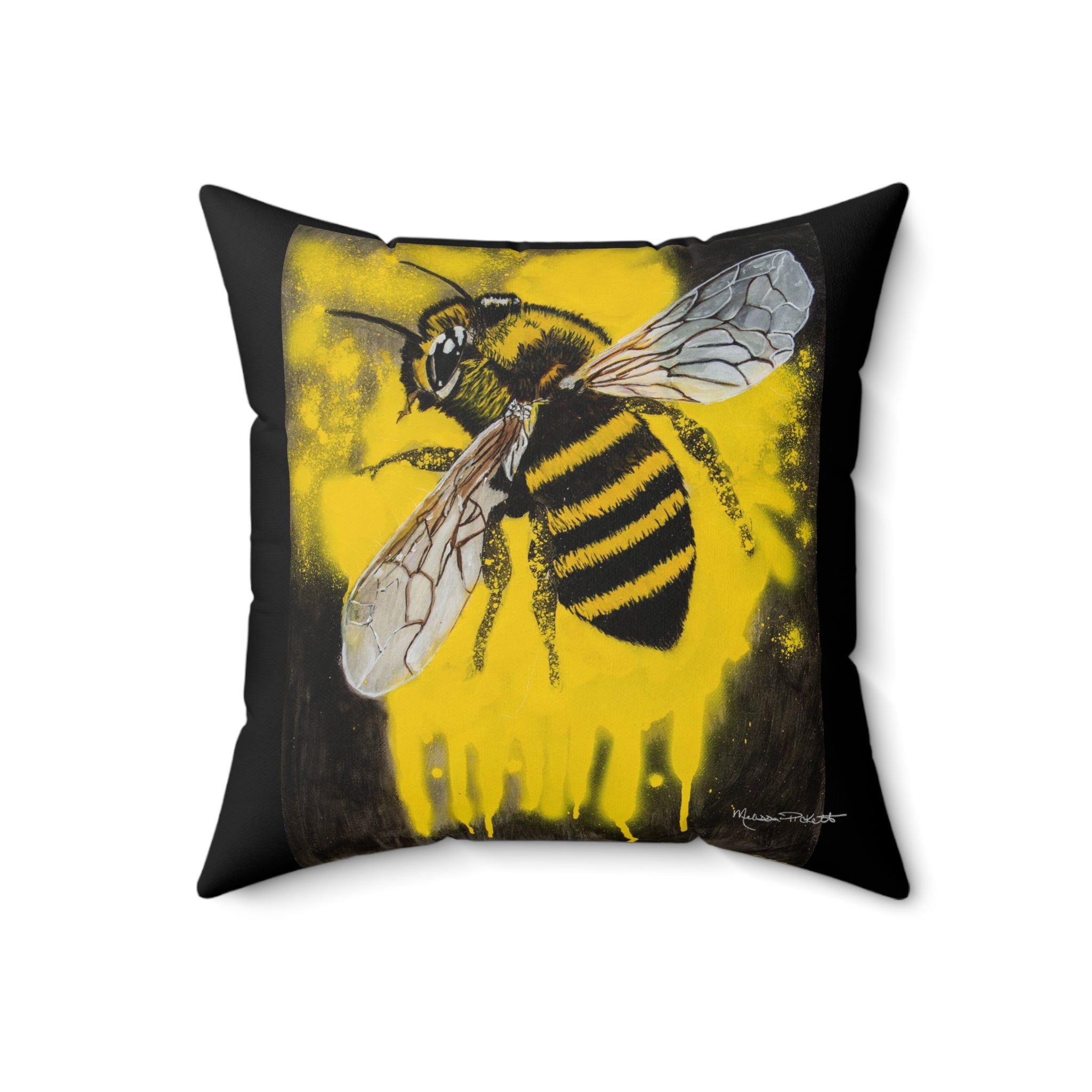 Bee on Pollen | Spun Polyester Square Pillow