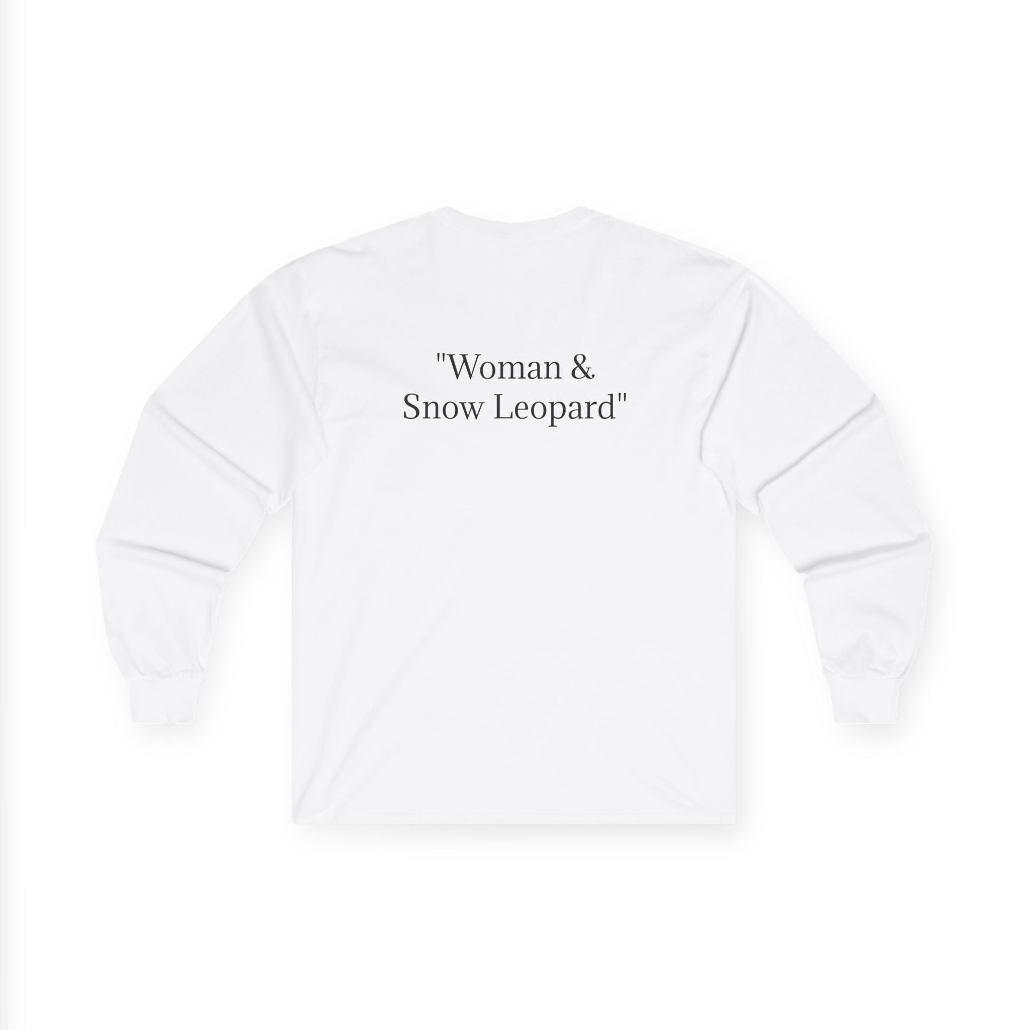 Woman & Snow Leopard | Unisex Ultra Cotton Long Sleeve Tee