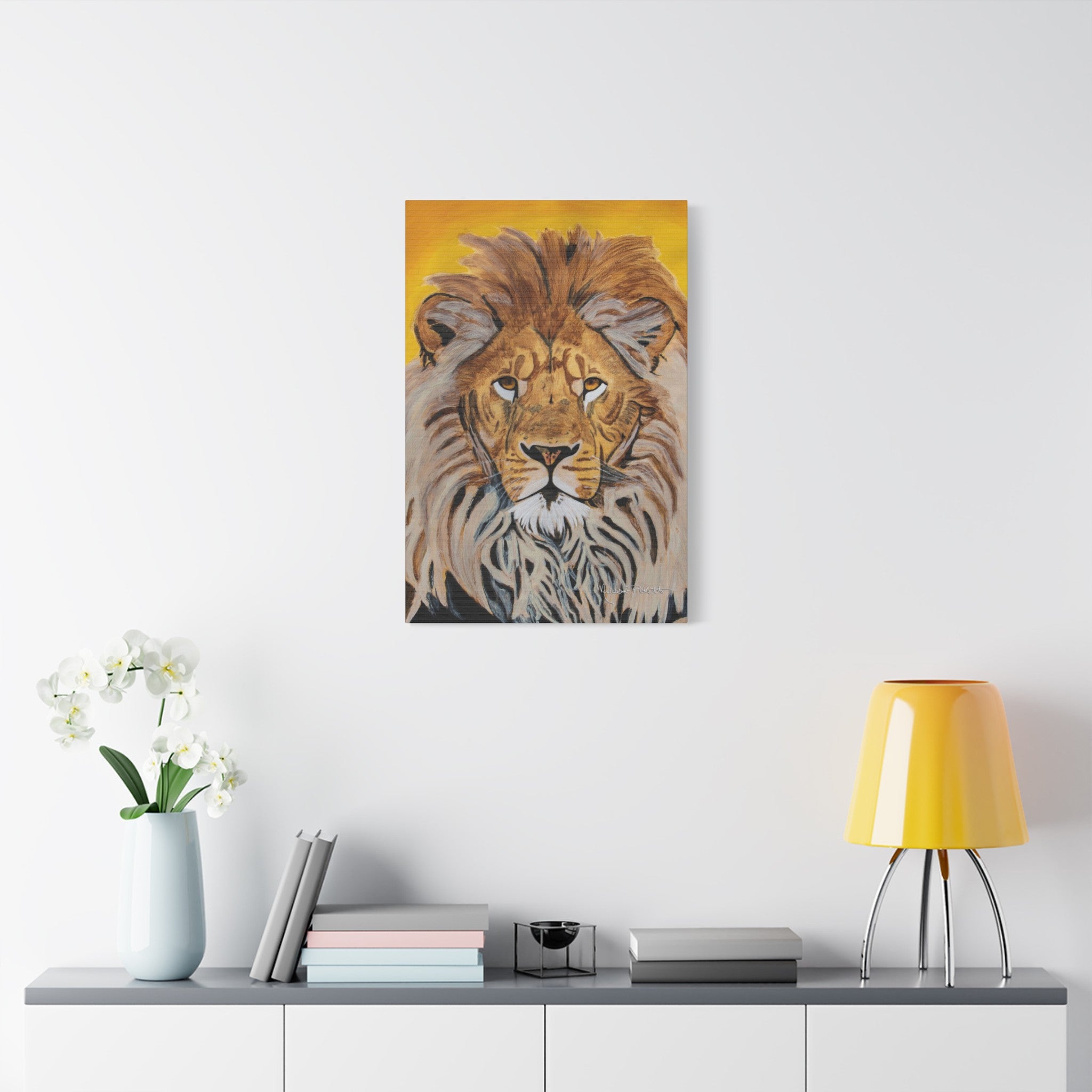 Lion | Satin Canvas, Stretched