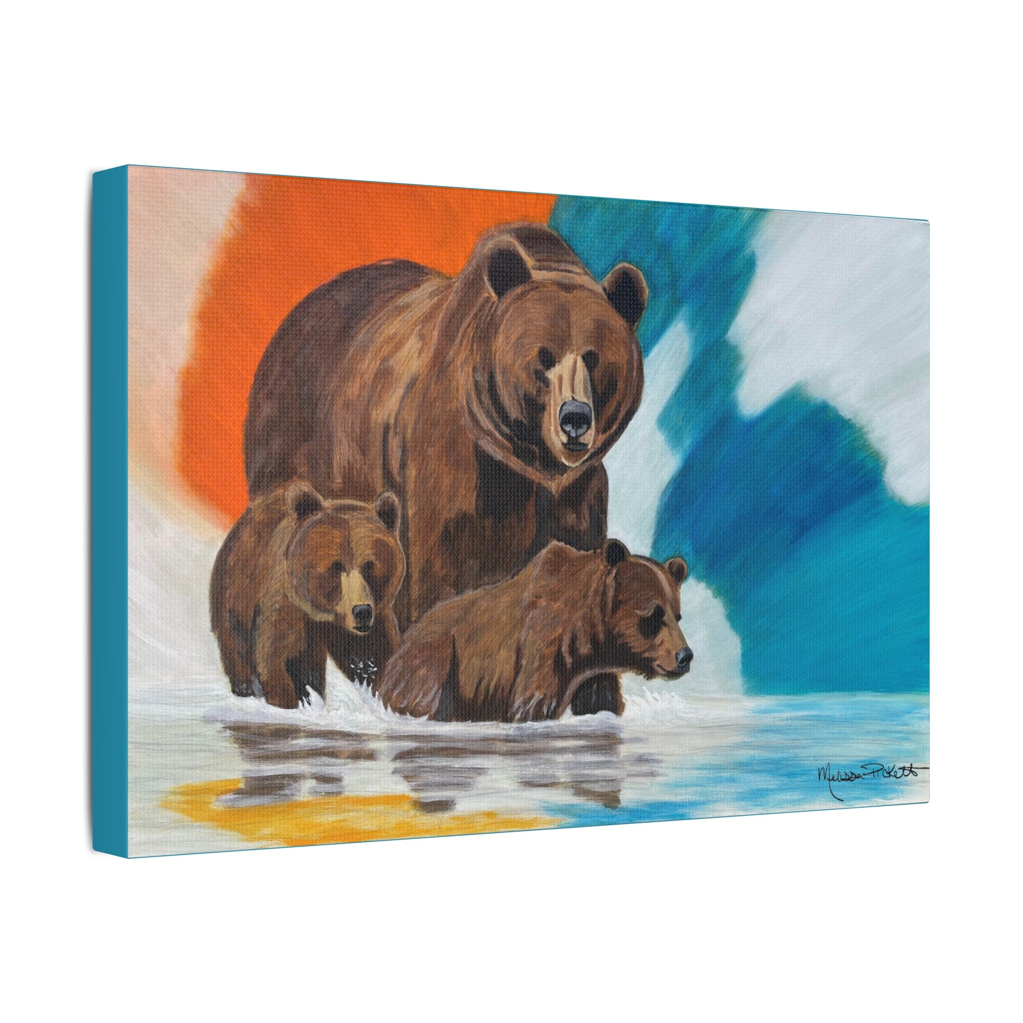 Mother Bear | Satin Canvas, Stretched