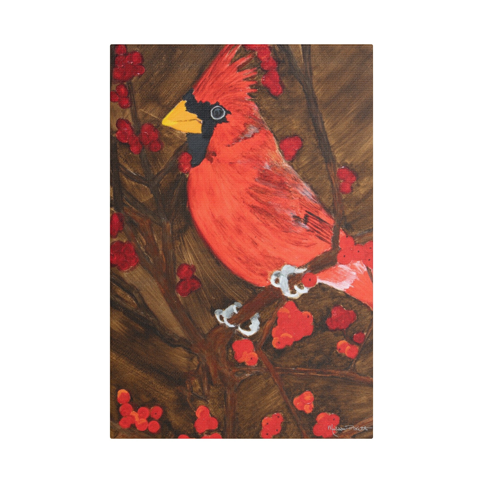 Cardinal | Satin Canvas, Stretched