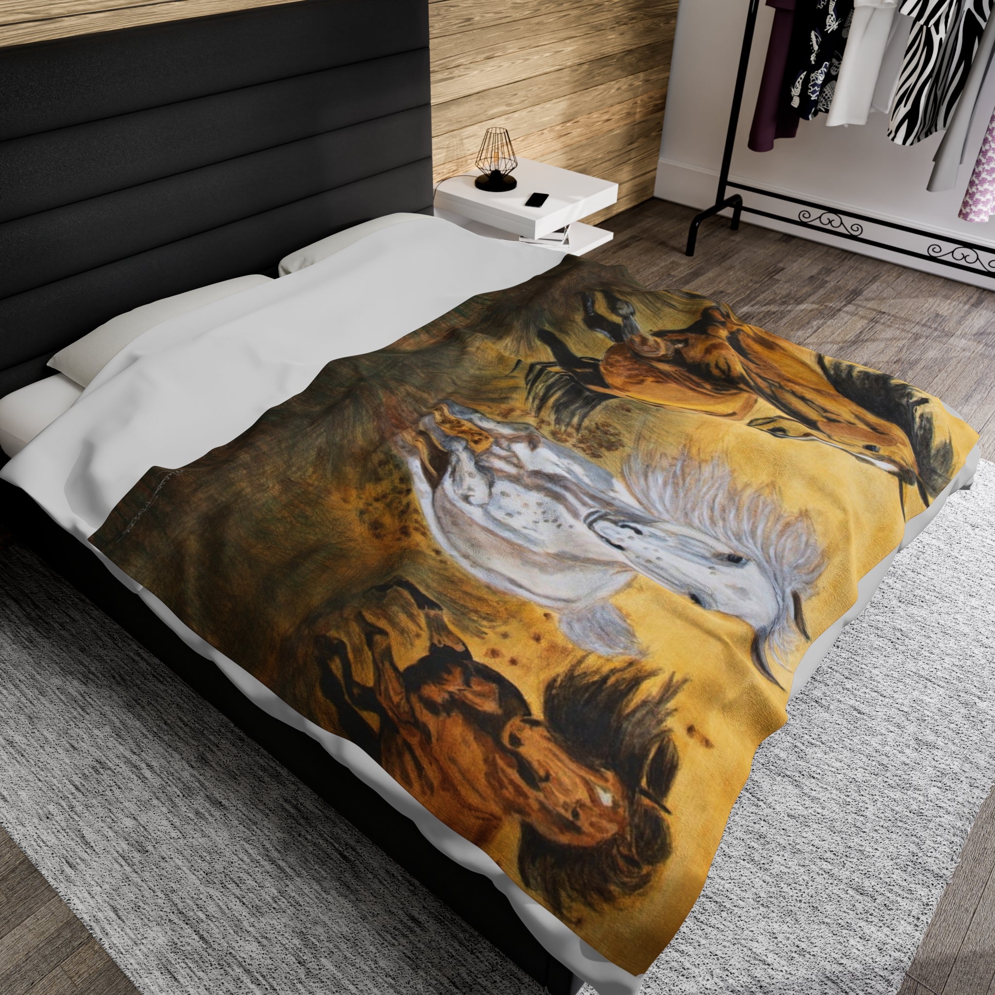 Wild Horses | Velveteen Plush Blanket