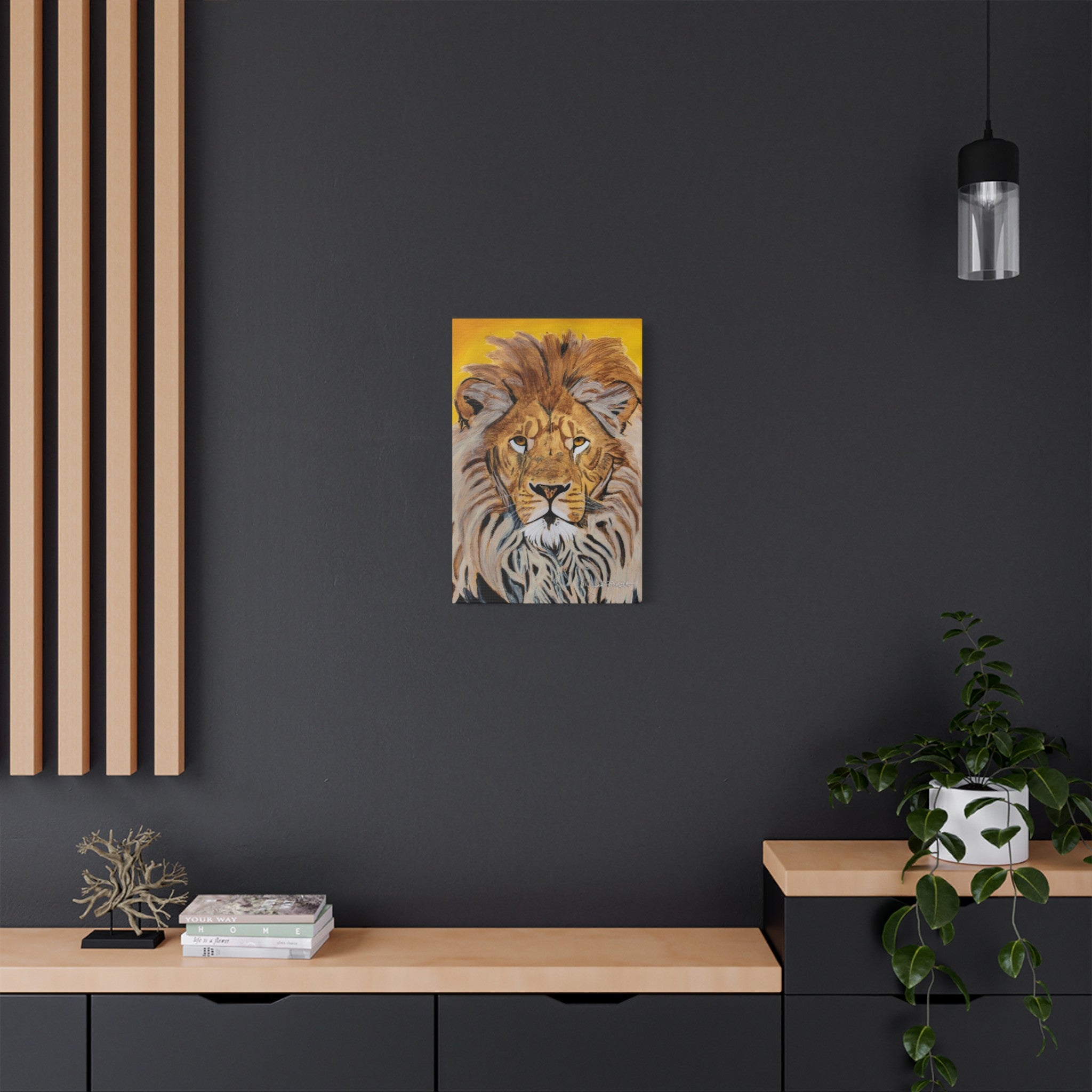 Lion | Satin Canvas, Stretched