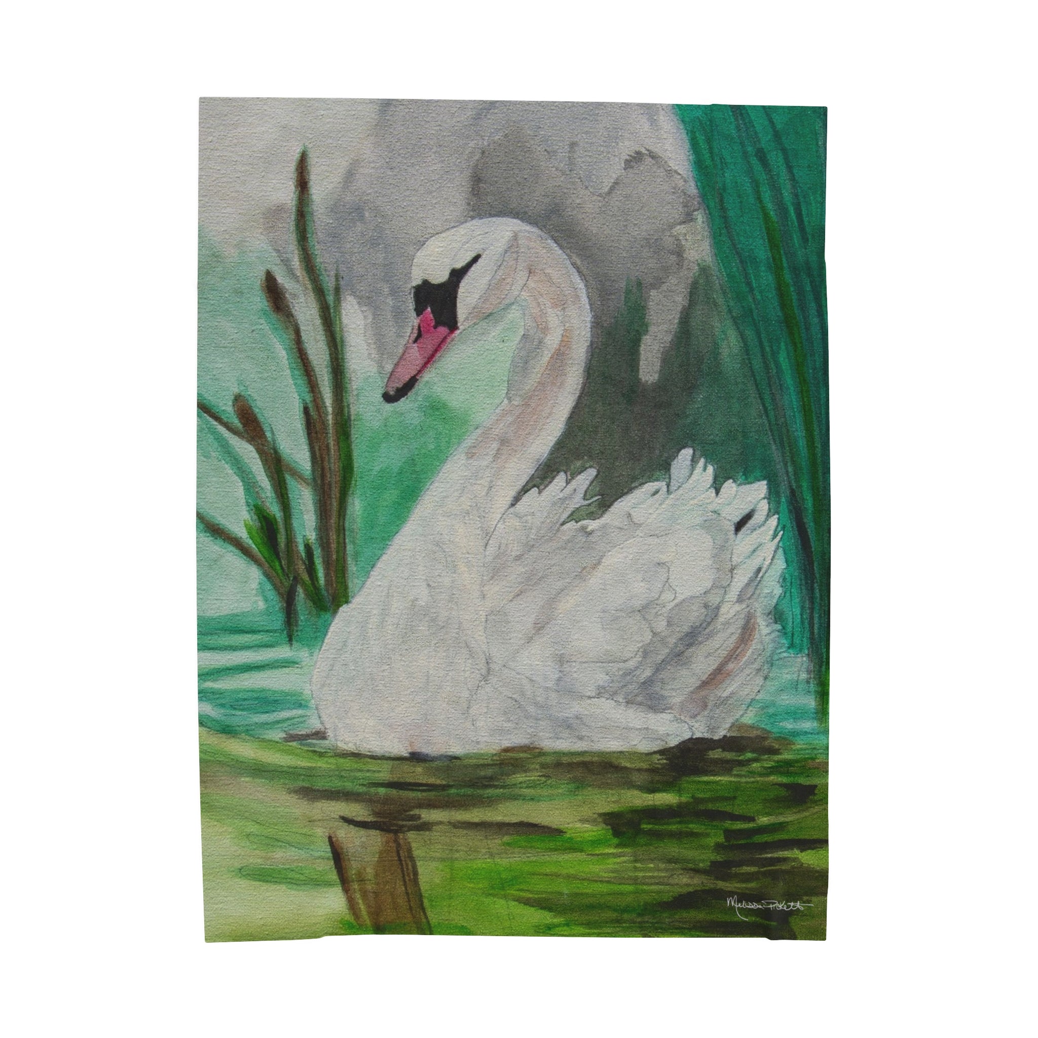 Swan | Velveteen Plush Blanket