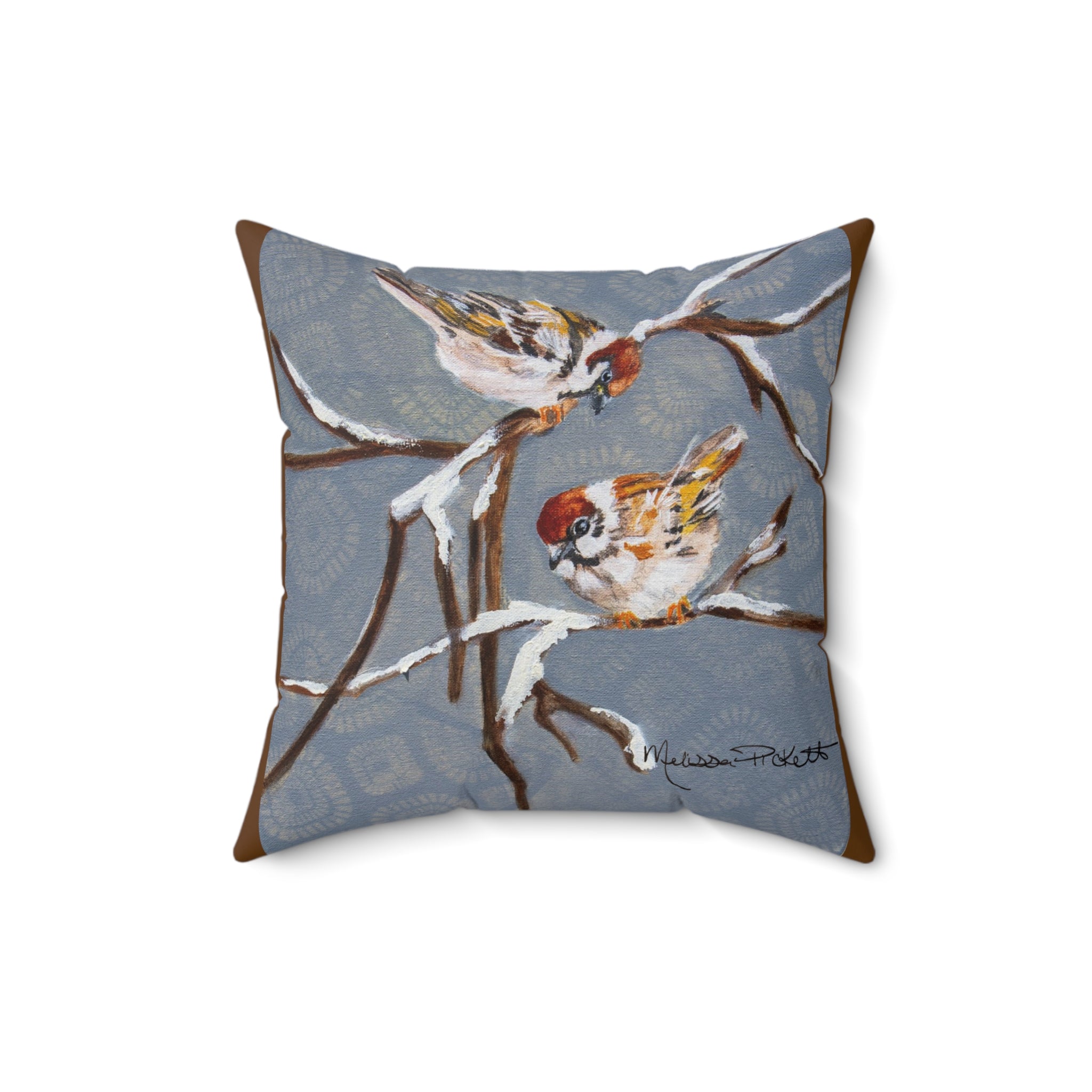 Two Birds | Spun Polyester Square Pillow