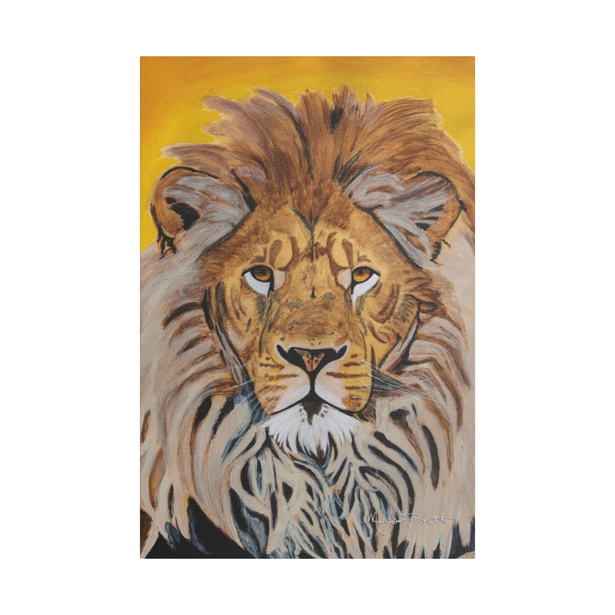 Lion | Satin Canvas, Stretched