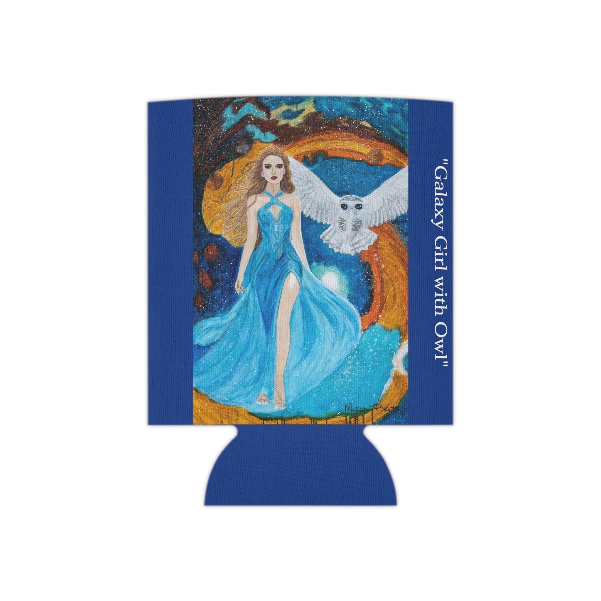 Galaxy Girl with Owl | Can Cooler