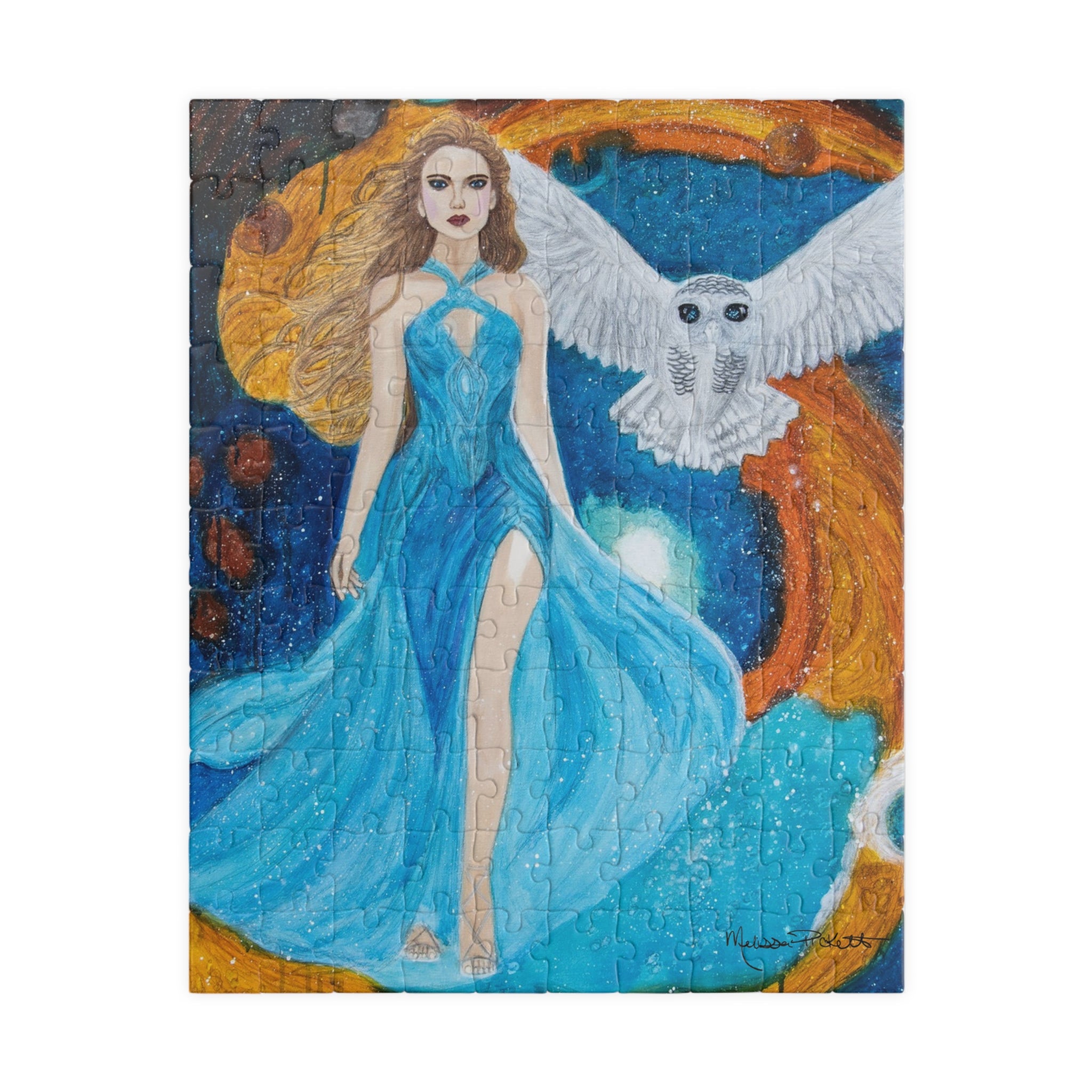 Galaxy Girl with Owl | Puzzle (110, 252, 520, 1014-piece)