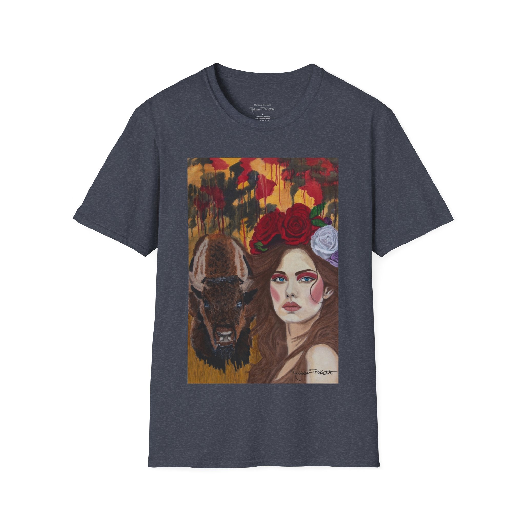 Woman & Bison | Unisex Softstyle T-Shirt