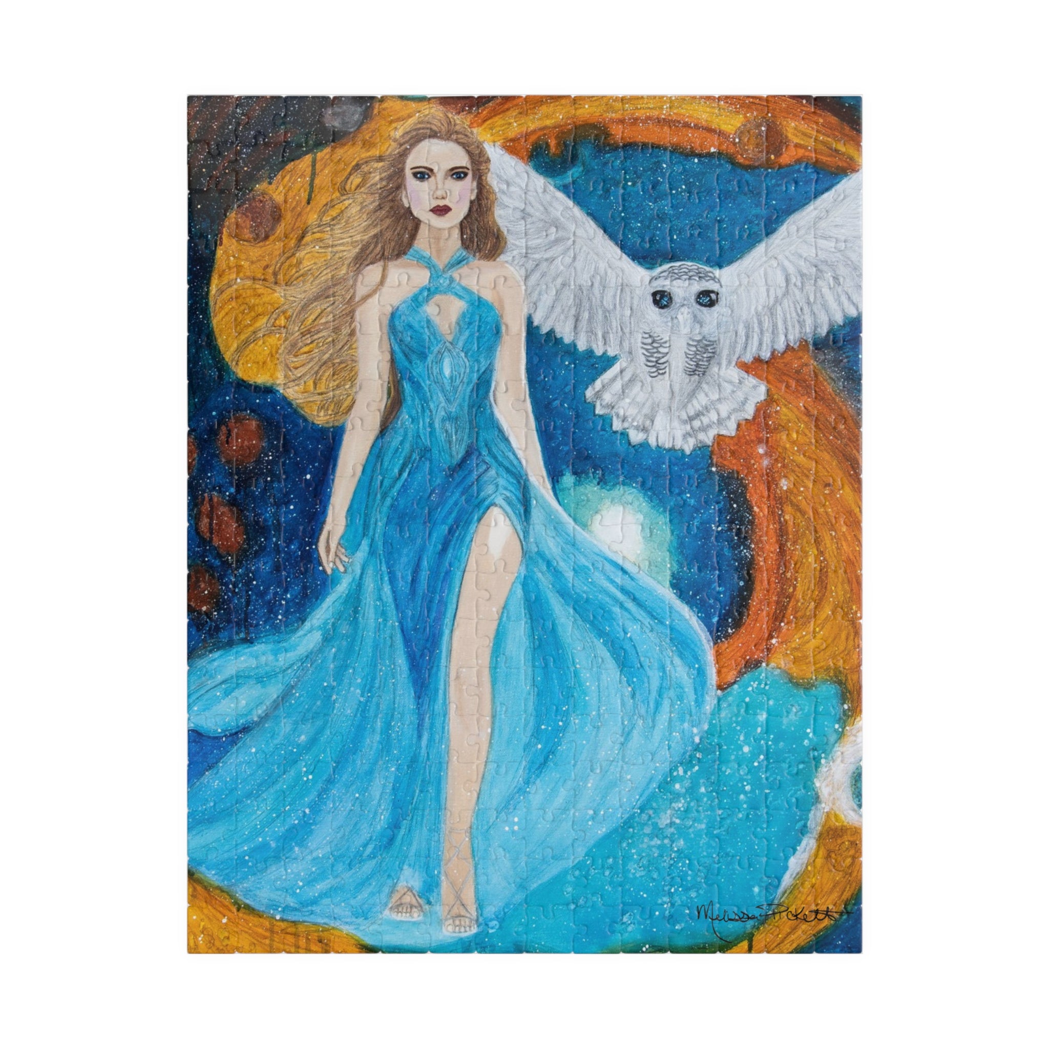 Galaxy Girl with Owl | Puzzle (110, 252, 520, 1014-piece)