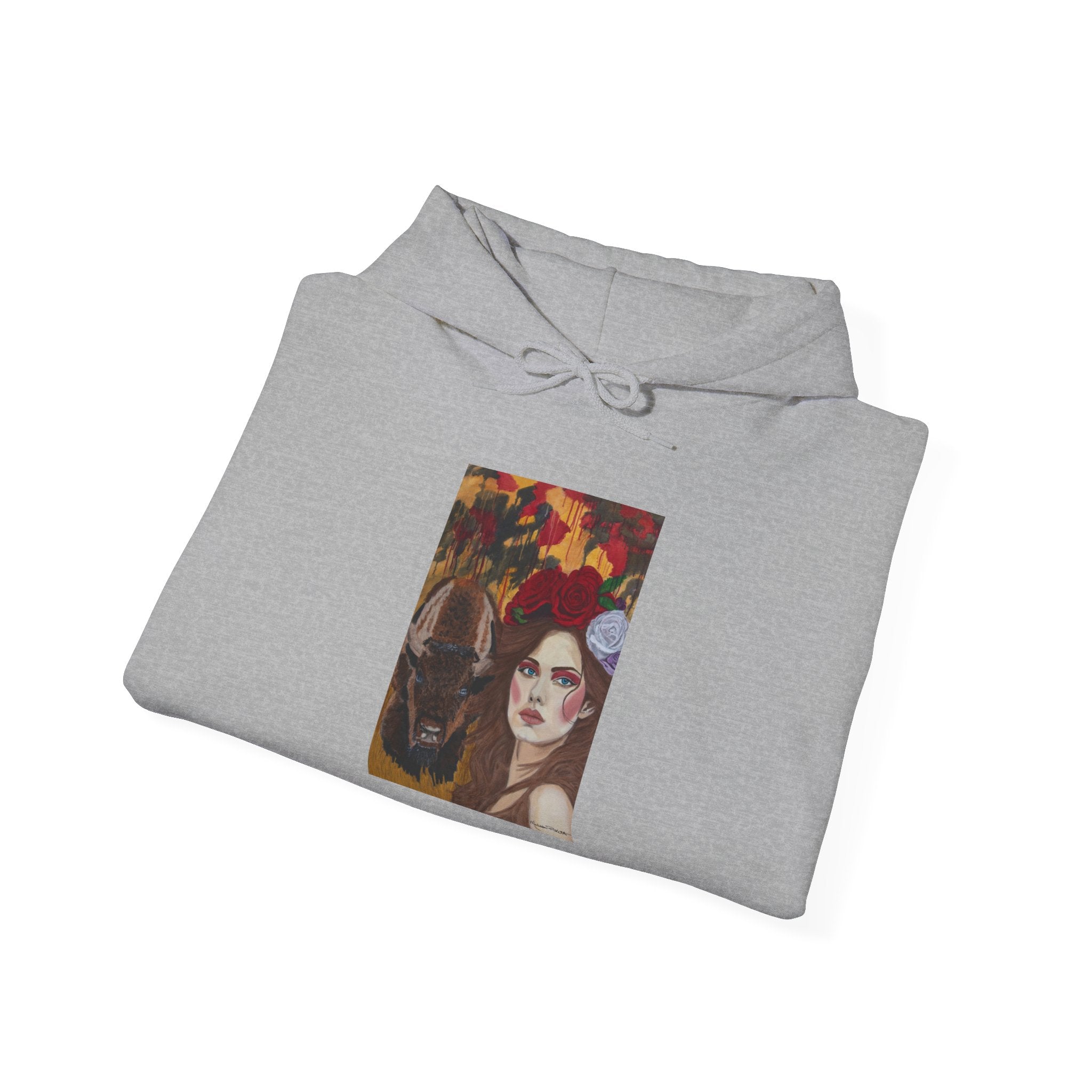 Woman & Bison | Unisex Heavy Blend™ Hooded Sweatshirt