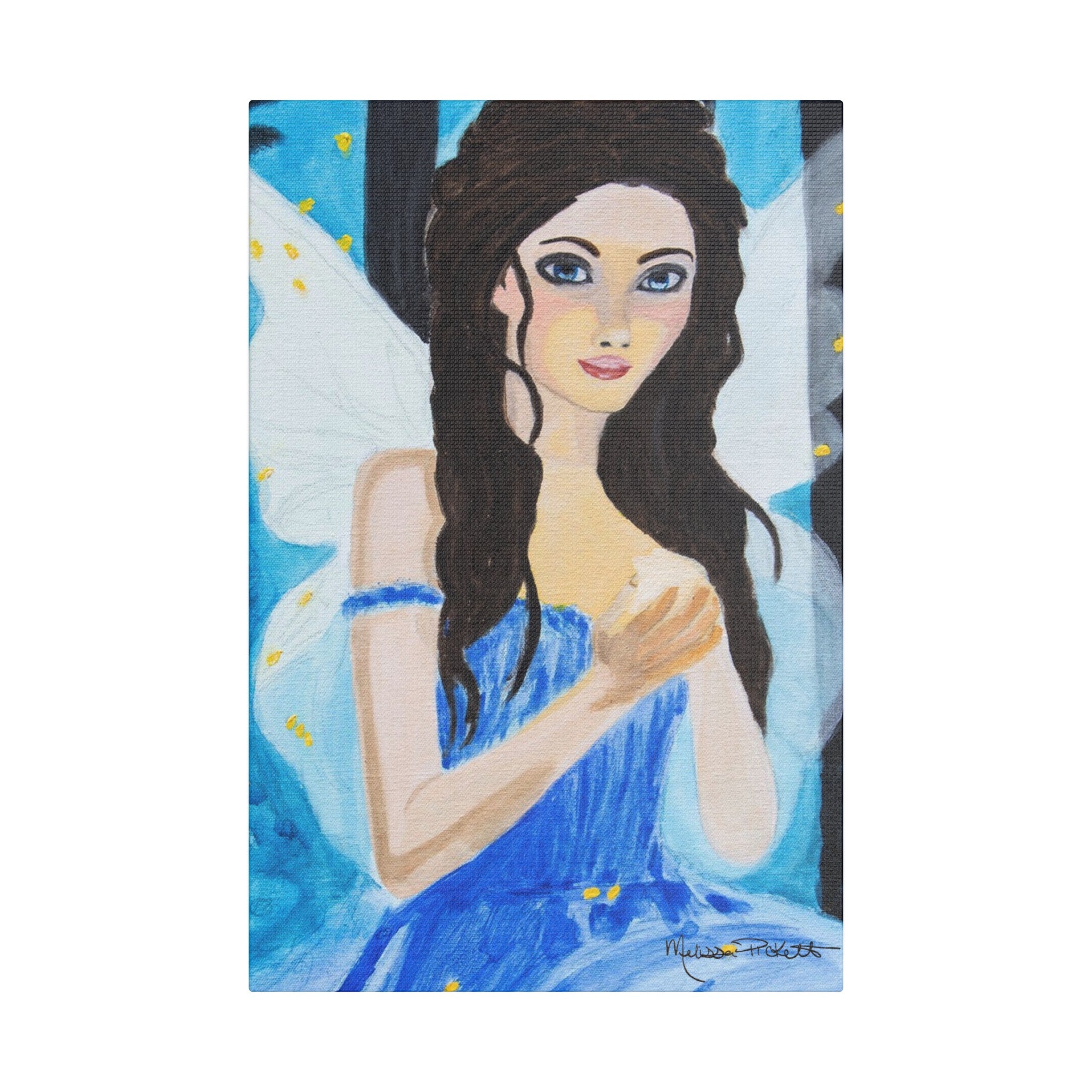 Fairy in Moonlit Woods | Satin Canvas, Stretched