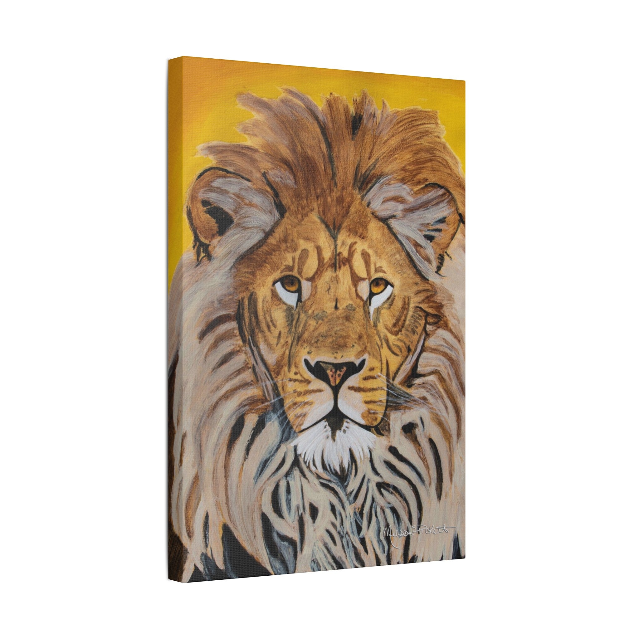 Lion | Satin Canvas, Stretched