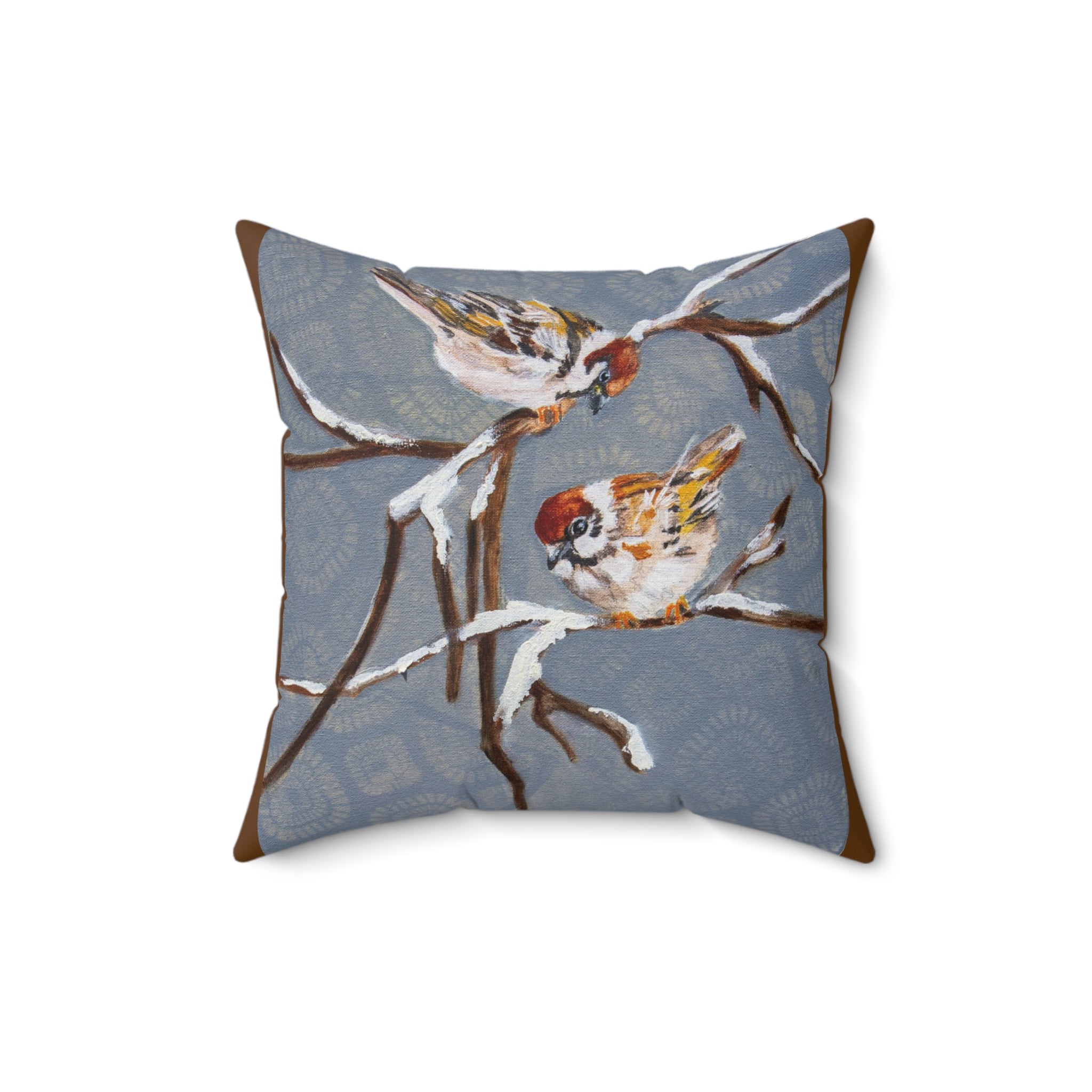 Two Birds | Spun Polyester Square Pillow