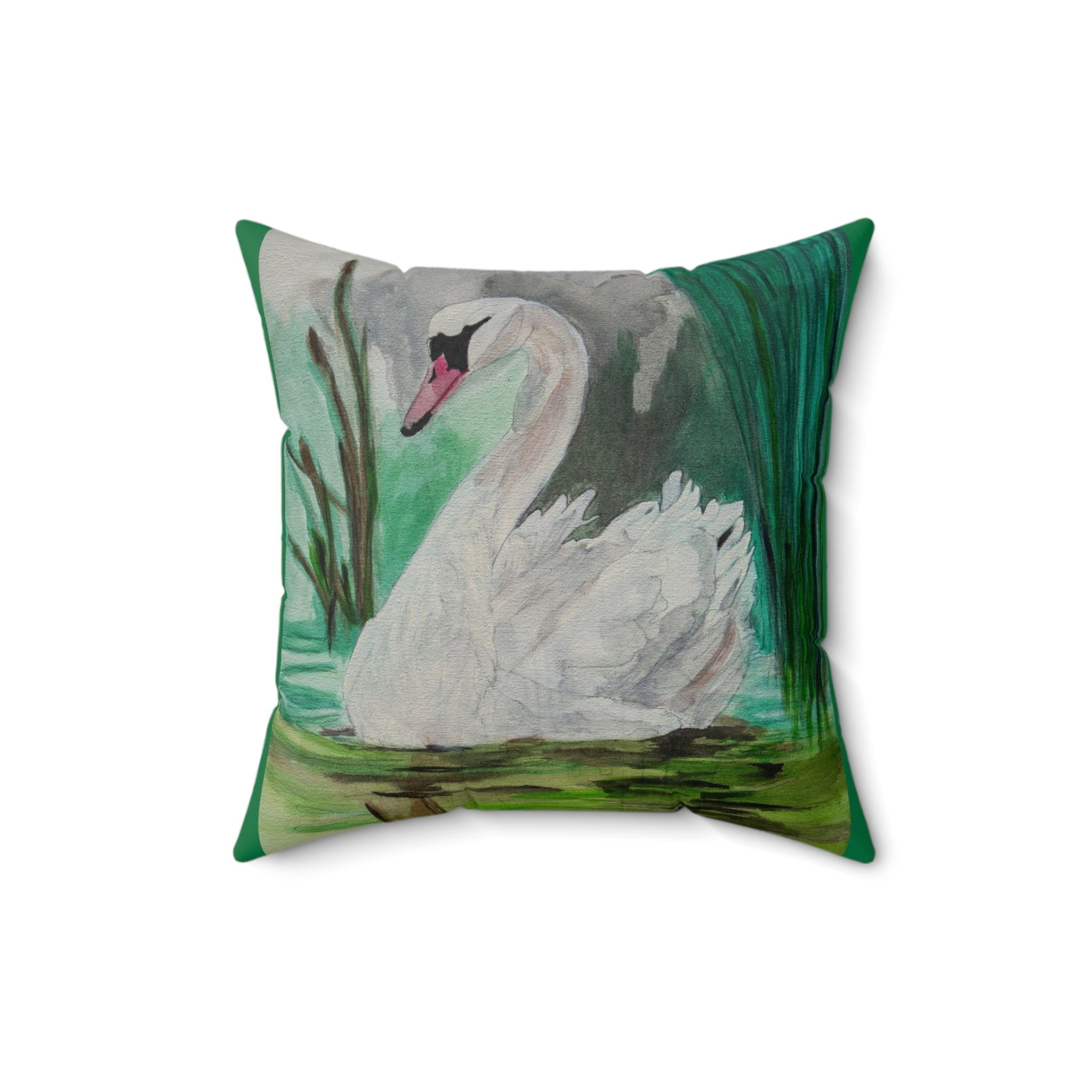 Swan | Spun Polyester Square Pillow