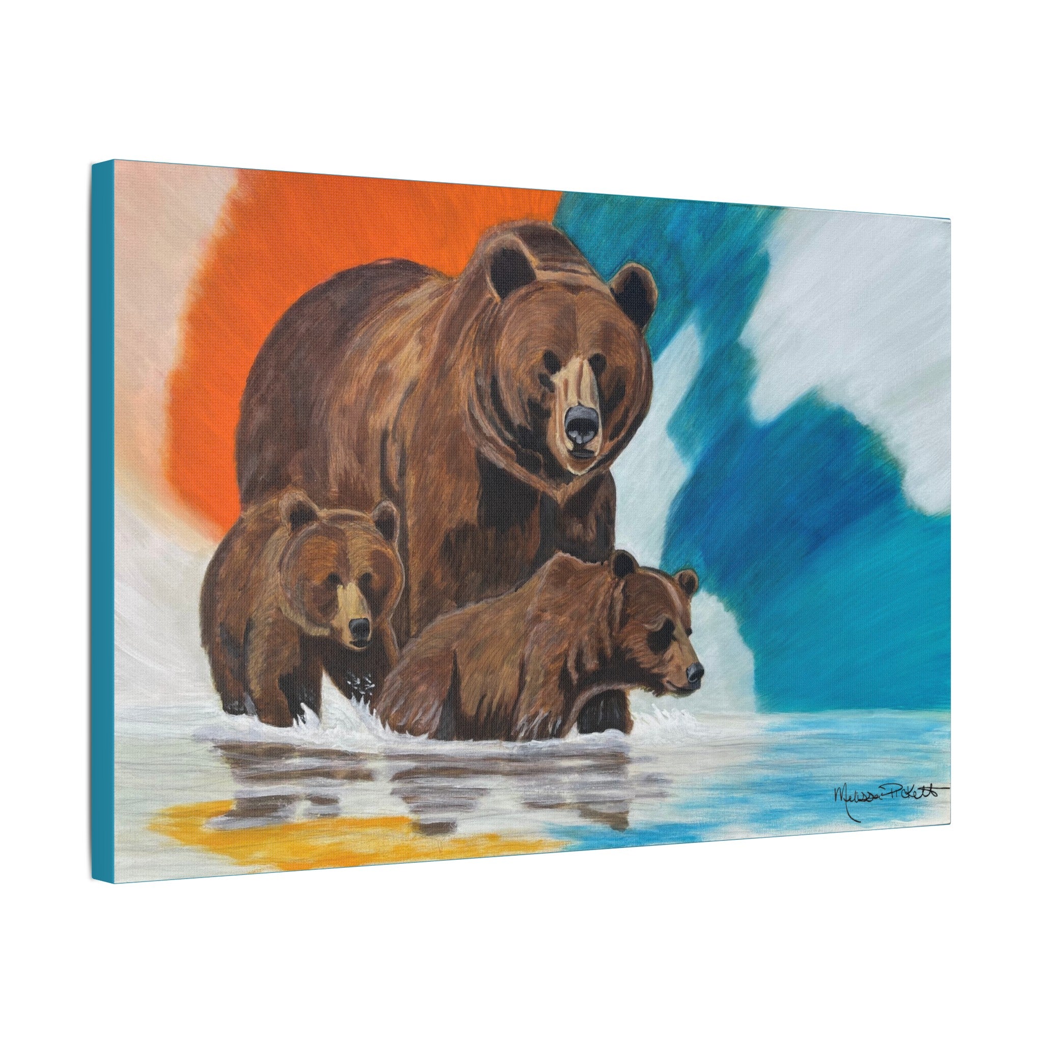 Mother Bear | Satin Canvas, Stretched