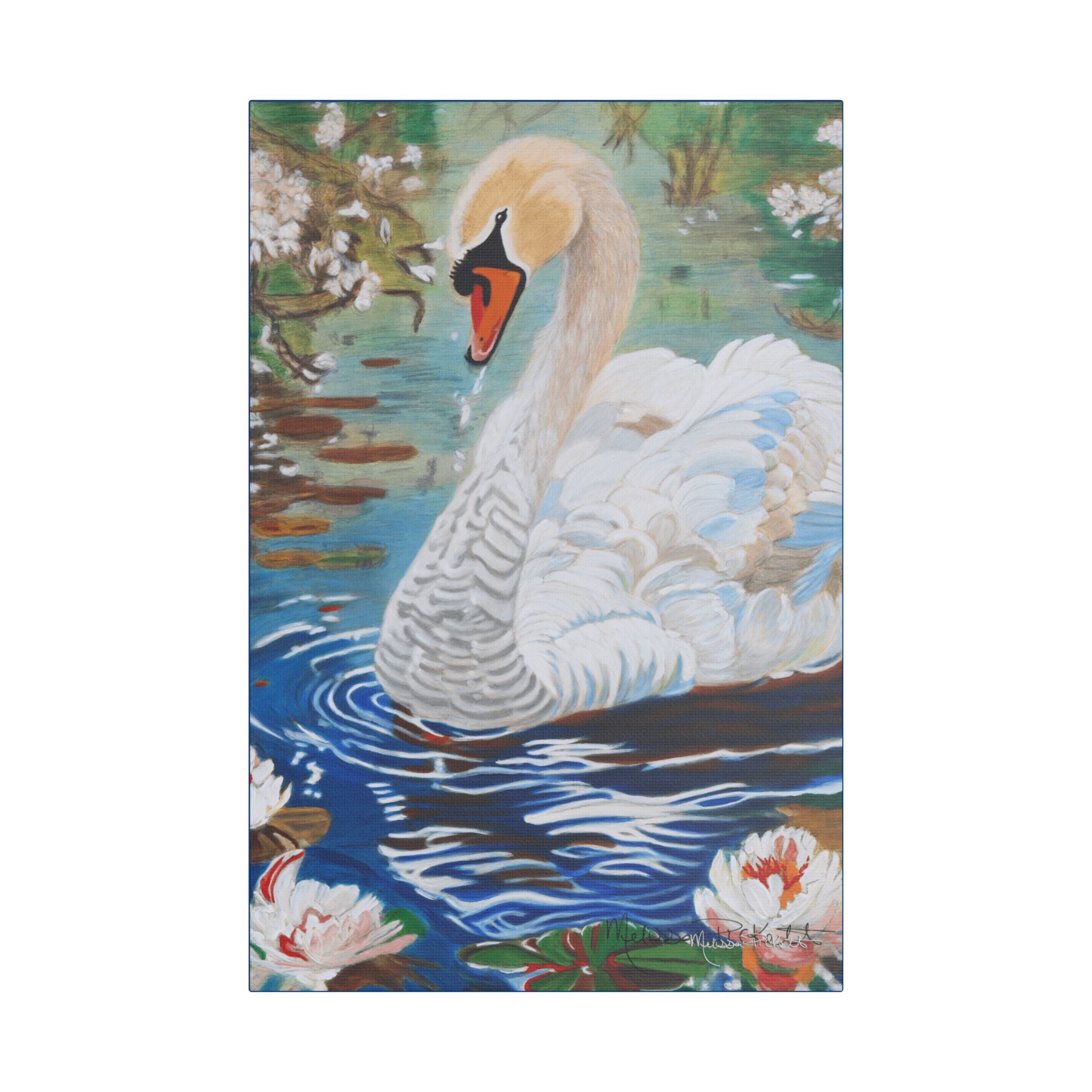 The Swan | Satin Canvas, Stretched