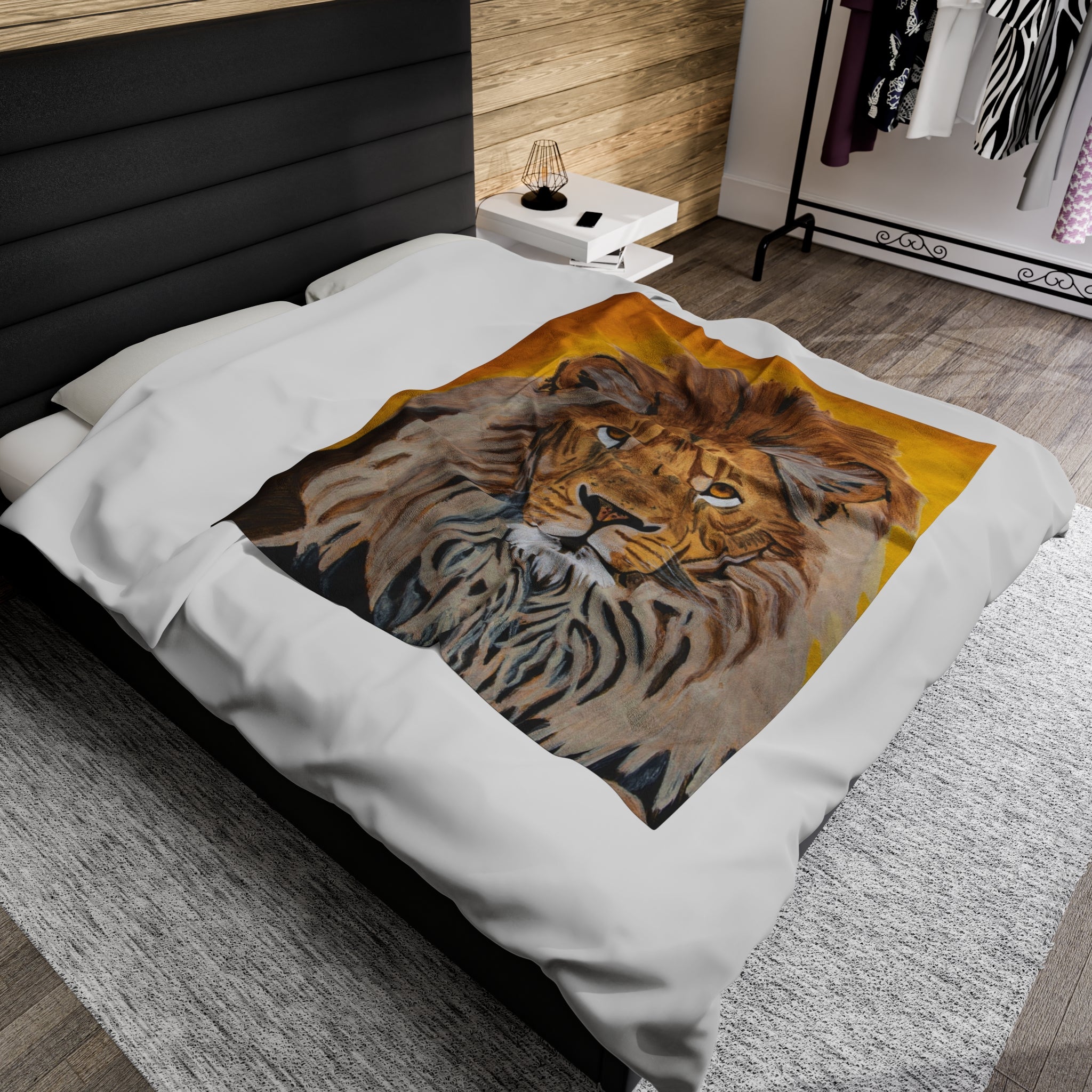 Lion | Velveteen Plush Blanket