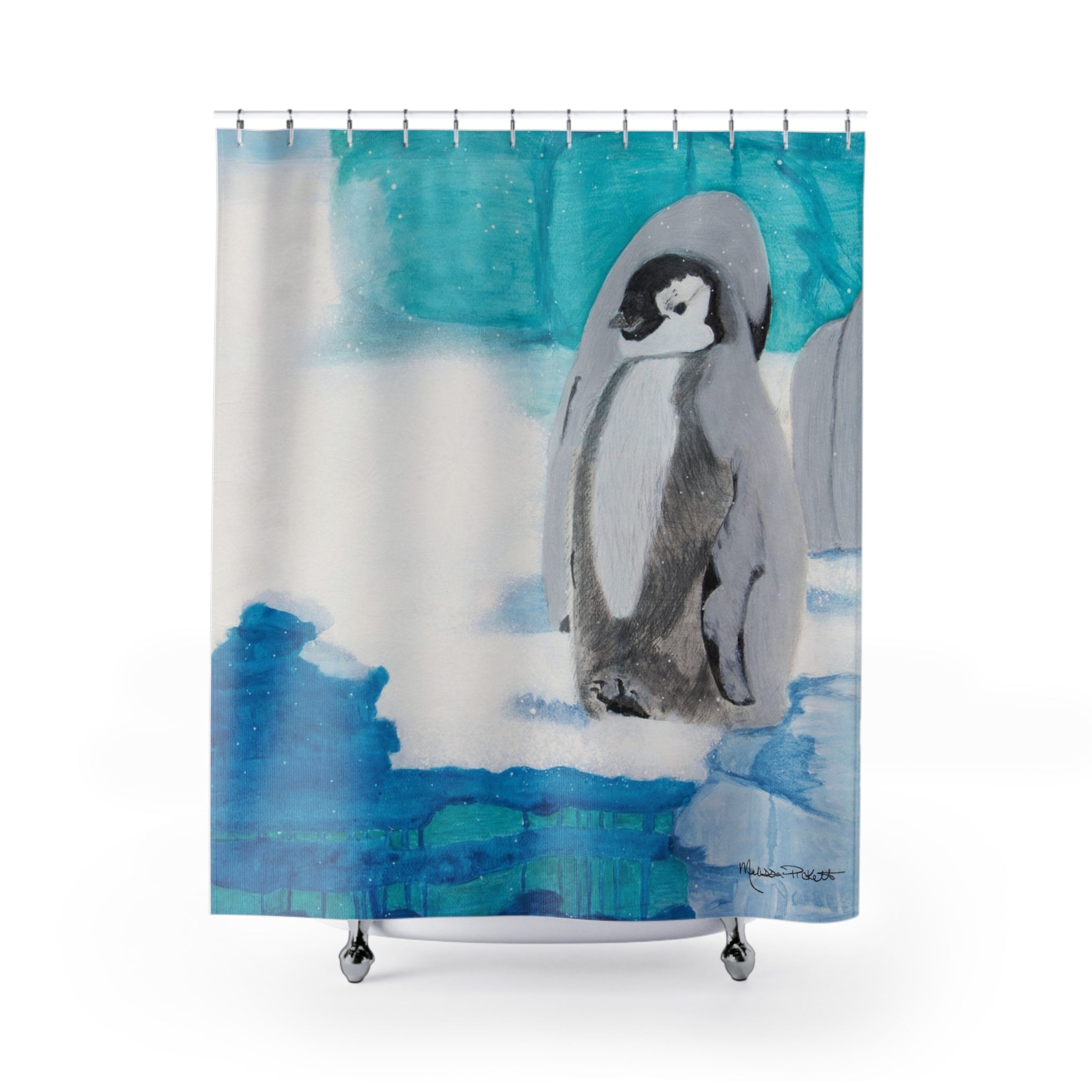 Happy Penguin Walking | Shower Curtains