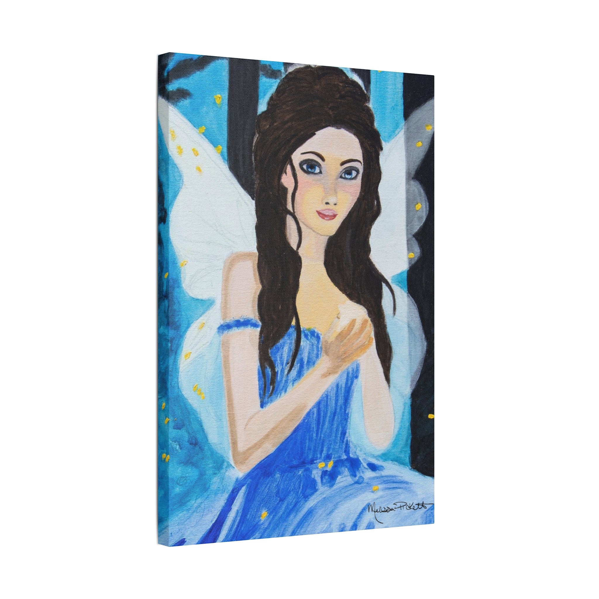 Fairy in Moonlit Woods | Satin Canvas, Stretched